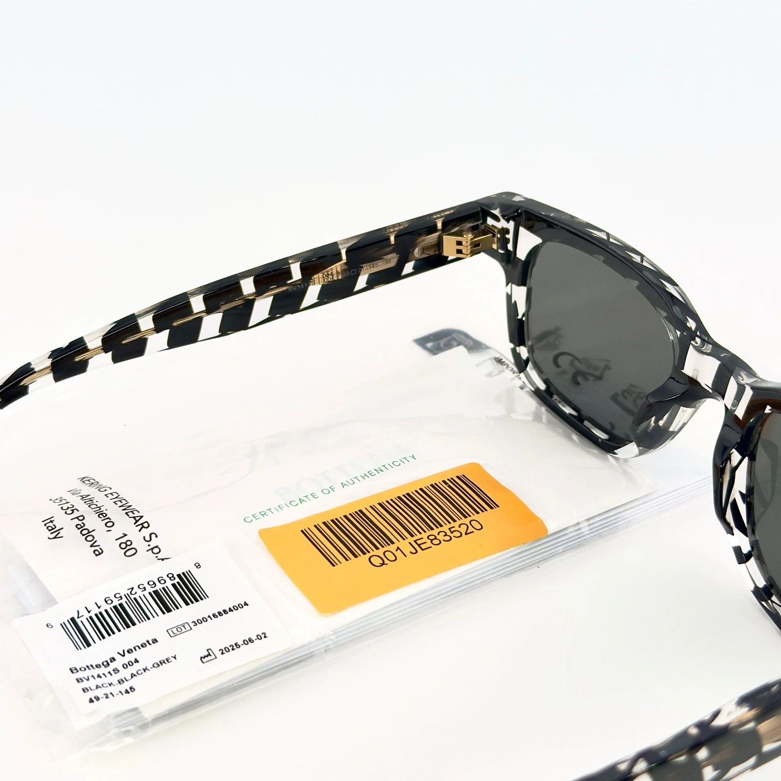 Bottega Veneta BOTTEGA VENETA 1411 BV1411S Black Unisex Sunglass 004 Size ONE SIZE - 11 Thumbnail