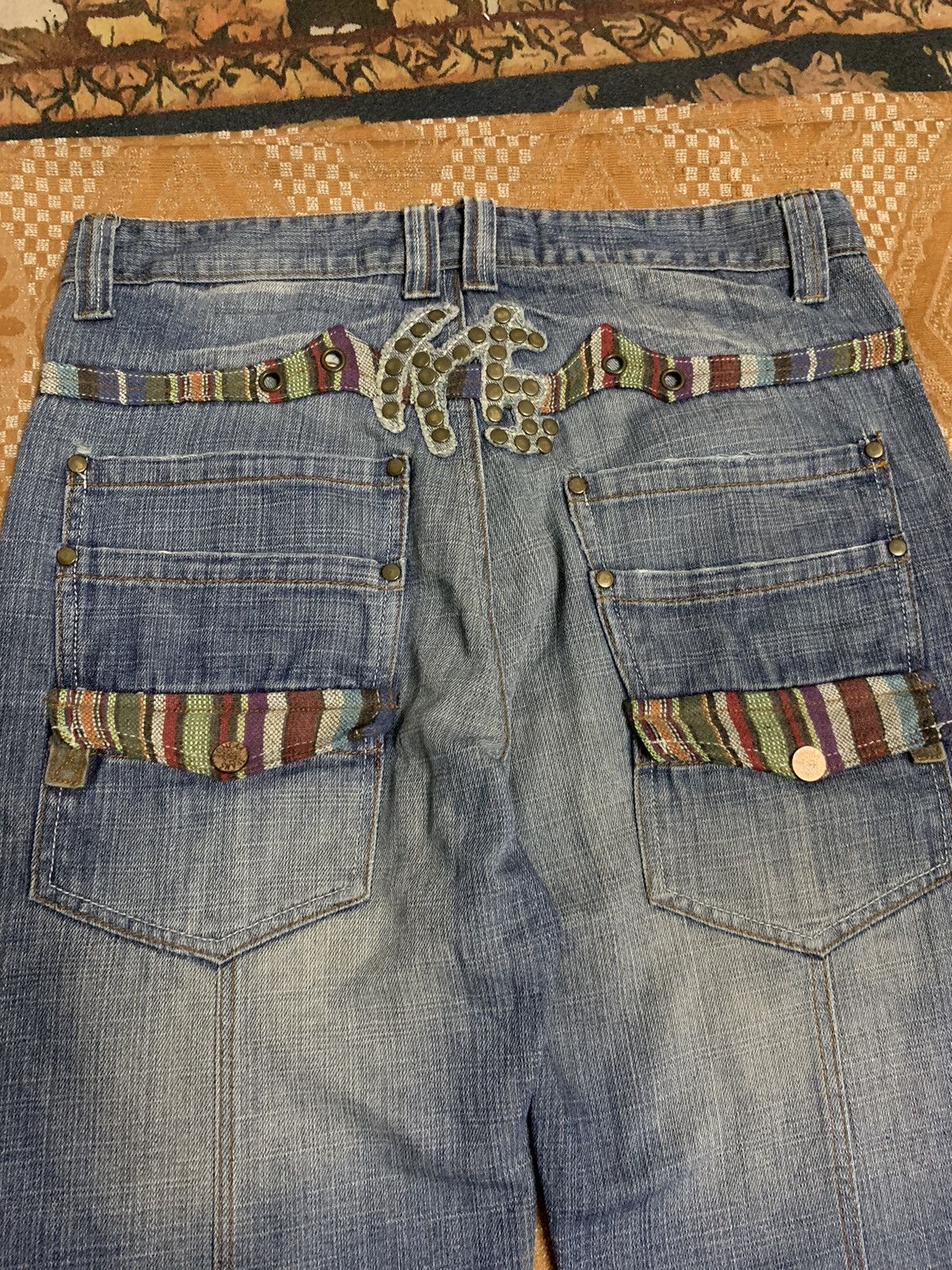 If Six Was Nine RARE PPFM INSPIRED STUDDED PANT RARE DESIGN BRAND JANEAA Size US 35 - 17 Thumbnail