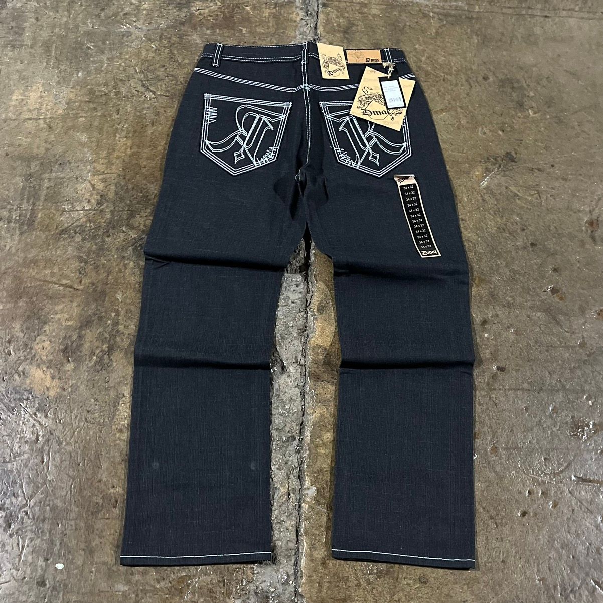 Pre-owned Affliction X Jnco Crazy Vintage Y2k Baggy Jeans Jnco Wide Leg Skater Unique In Black
