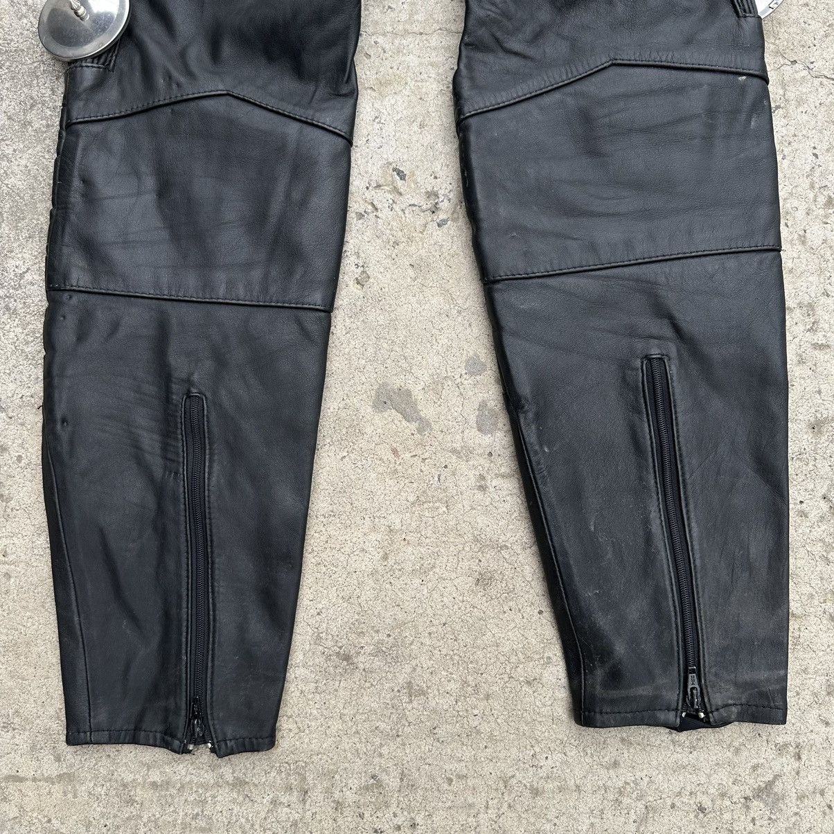 Leather Vintage Moto Leather Pants Size 52 Style USA 00s Y2K Size US 36 / EU 52 - 9 Thumbnail