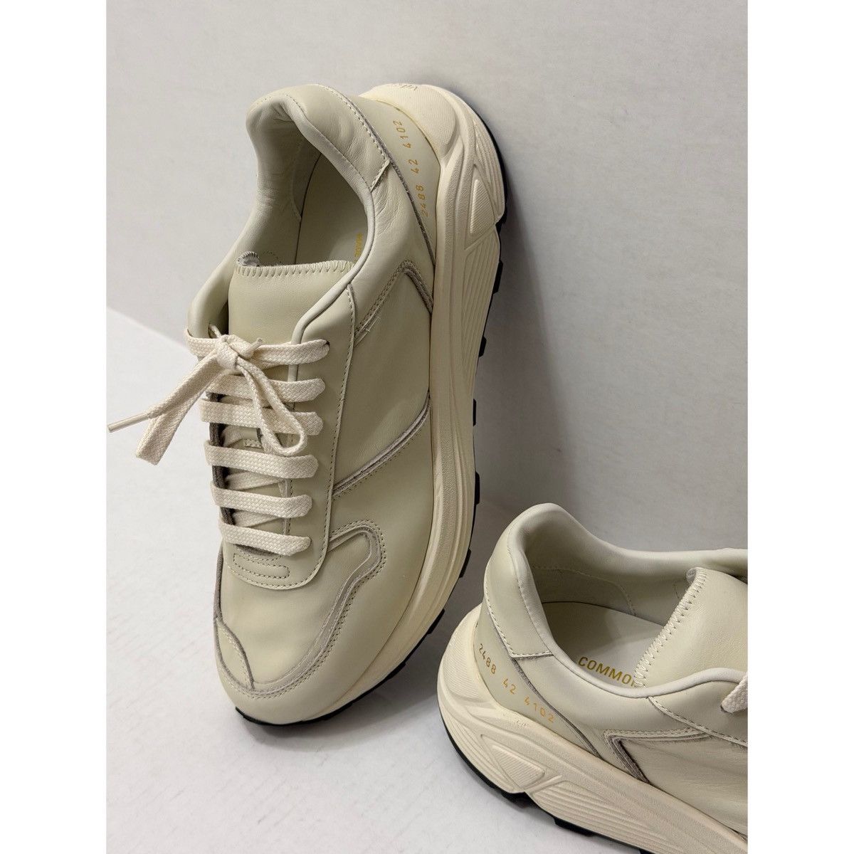 Common Projects COMMON PROJECTS PREMIUM RUNNER OFF WHITE SNEAKER Size US 9 / EU 42 - 16 Thumbnail