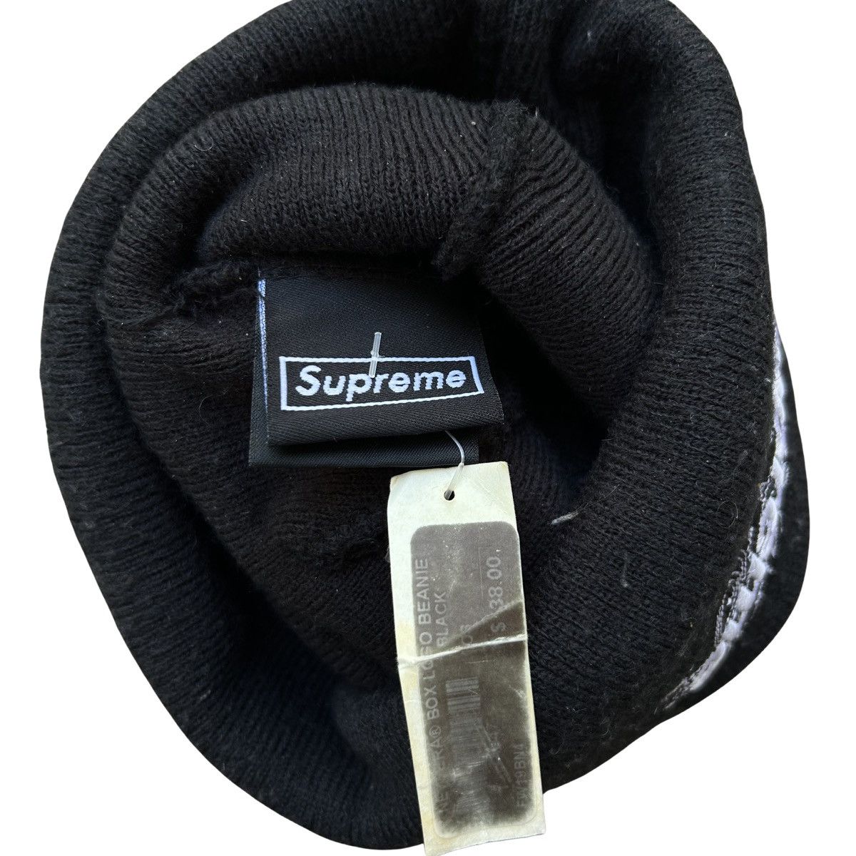 Supreme Supreme New Era Bandana Box Logo Beanie Black FW19 One Size Size ONE SIZE - 6 Thumbnail