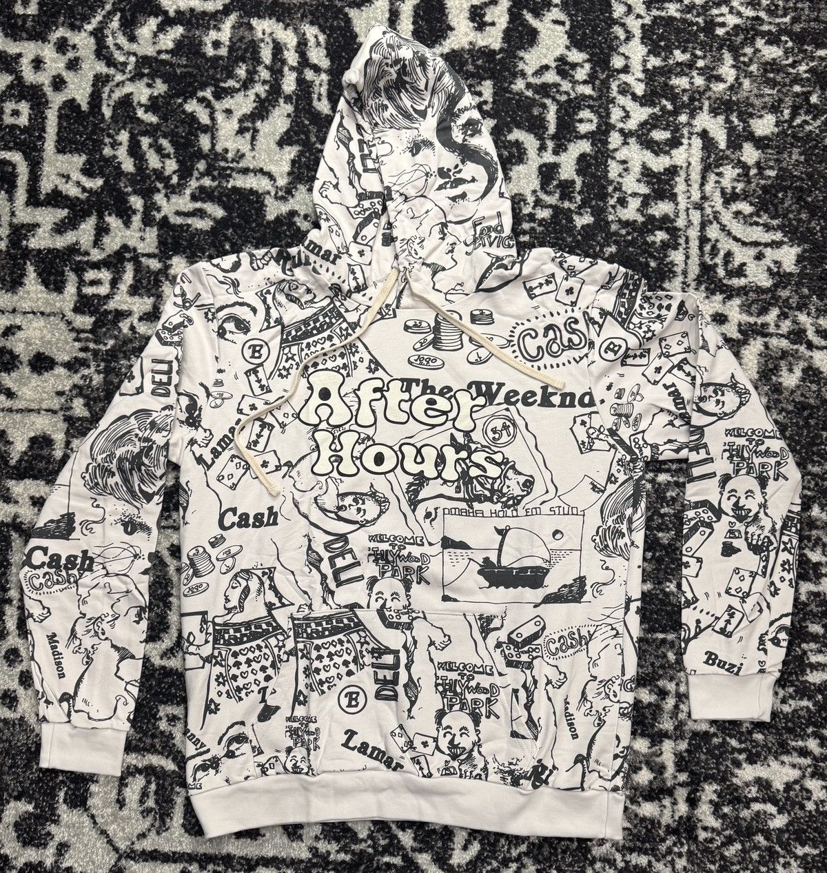 Rhude The Weeknd XO “After Hours” All-Over Print Hoodie – Size XXL Size US XXL / EU 58 / 5 - 2 Thumbnail