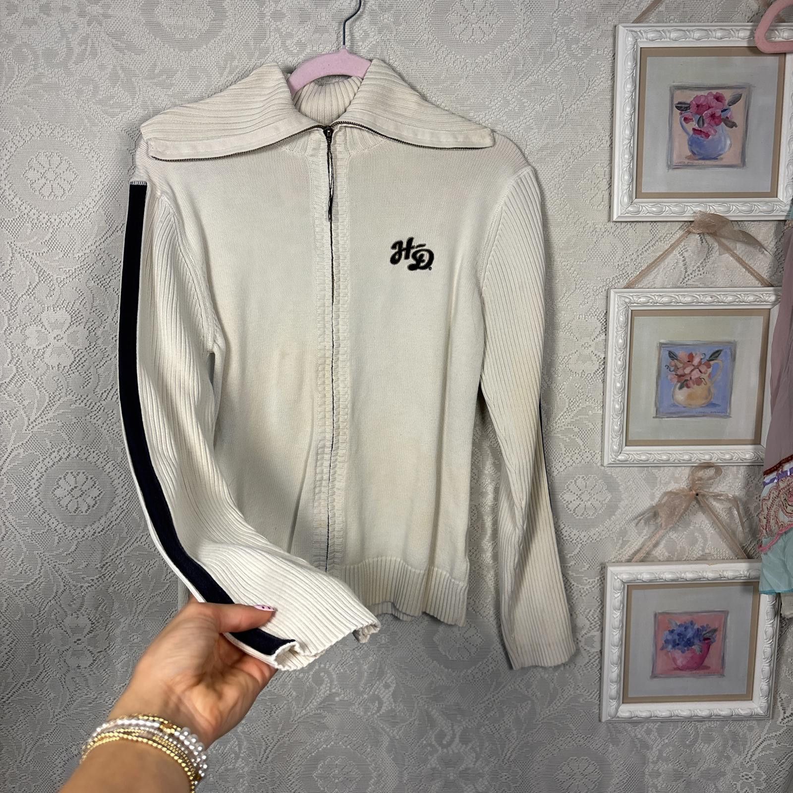 Harley Davidson vintage harley davidson sweater zip up Size L / US 10 / IT 46 - 2 Thumbnail