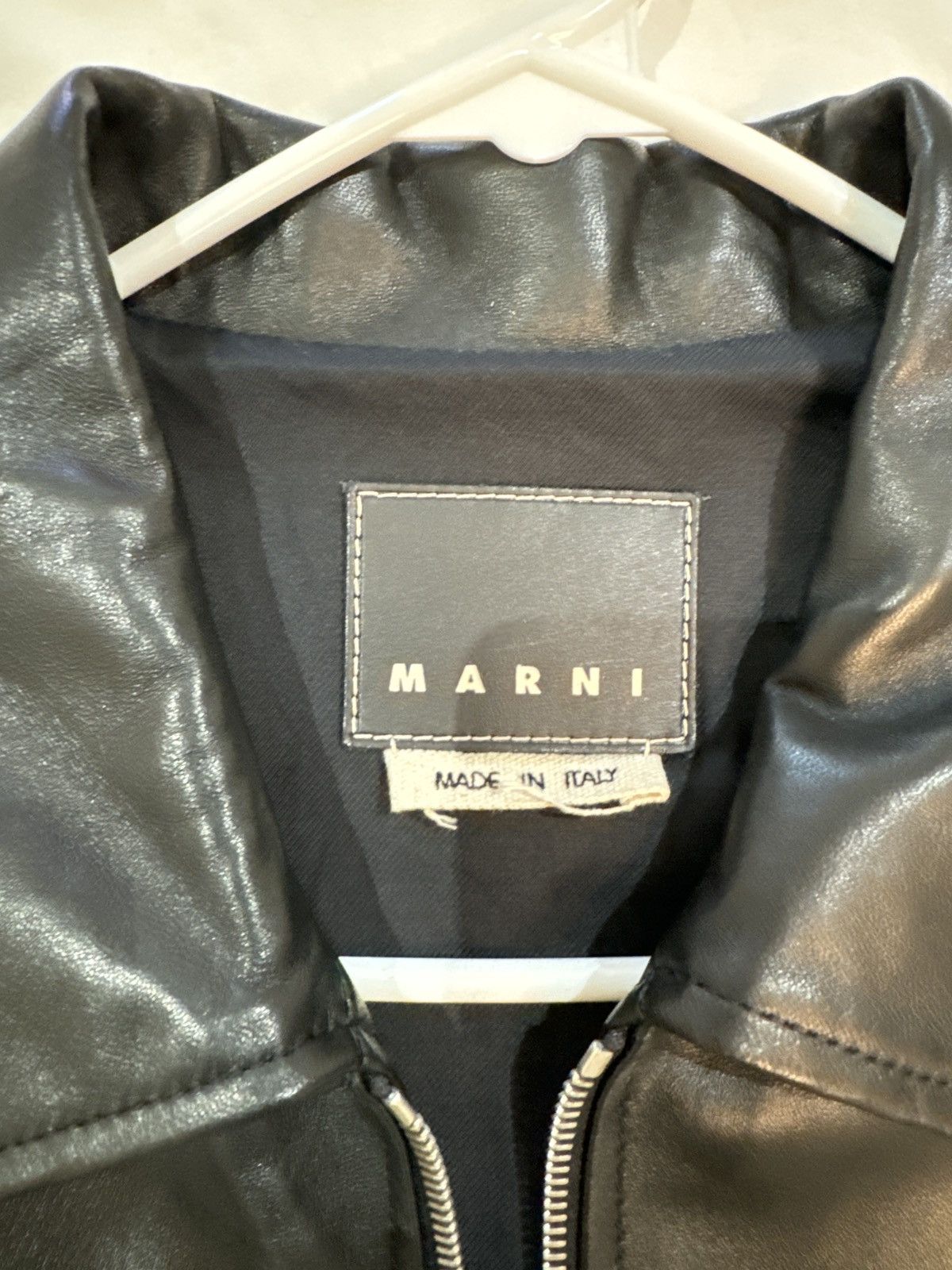 Marni Marni Leather Jacket Size US L / EU 52-54 / 3 - 2 Thumbnail