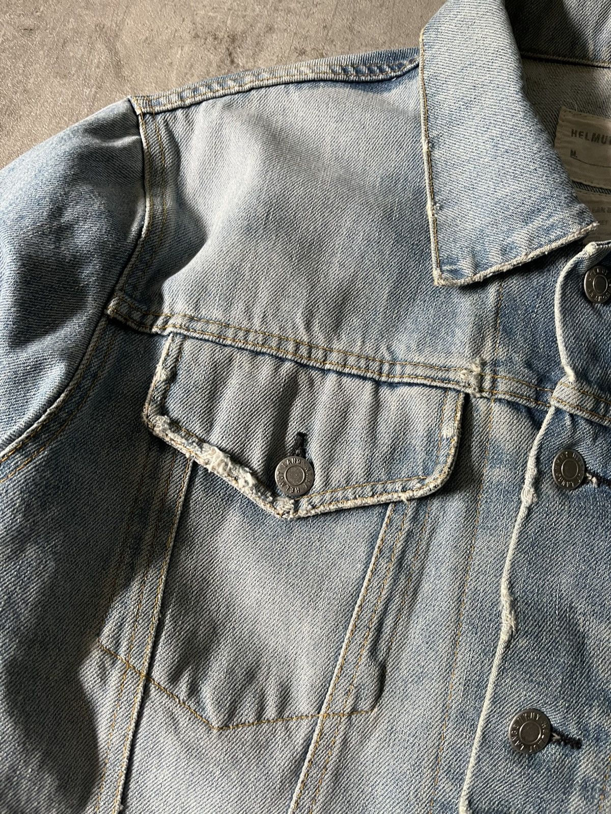 Helmut Lang Helmut Lang Vintage Clean Broken Denim 2 Pocket Jacket Size US M / EU 48-50 / 2 - 5 Thumbnail