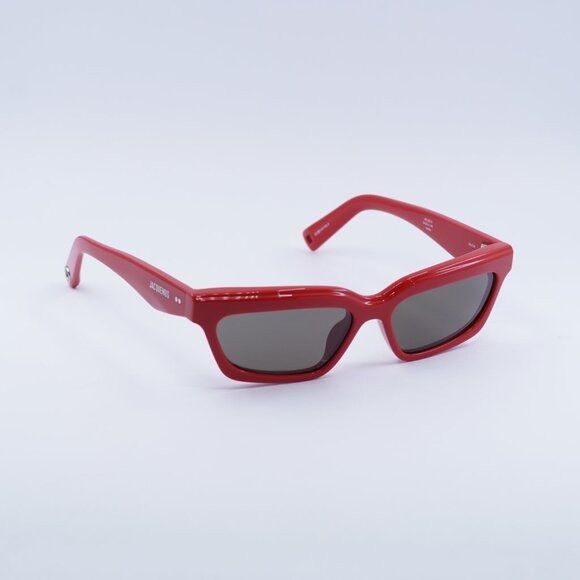 Jacquemus Jacquemus SALON JAC/62 C4 Sunglasses Red Rectangle Frame Size ONE SIZE - 4 Thumbnail