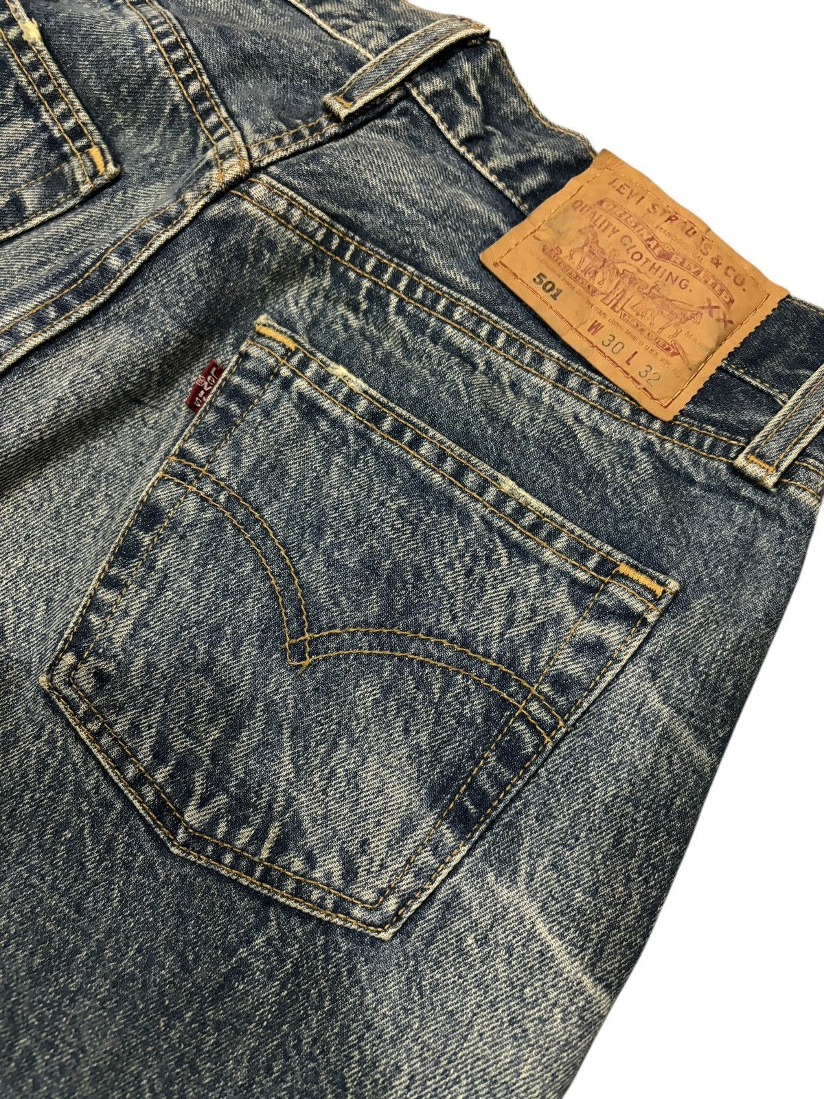 Levi's Y2k Vintage Levi’s Lot 501 Faded Straight Cut Jeans Size US 30 / EU 46 - 9 Thumbnail