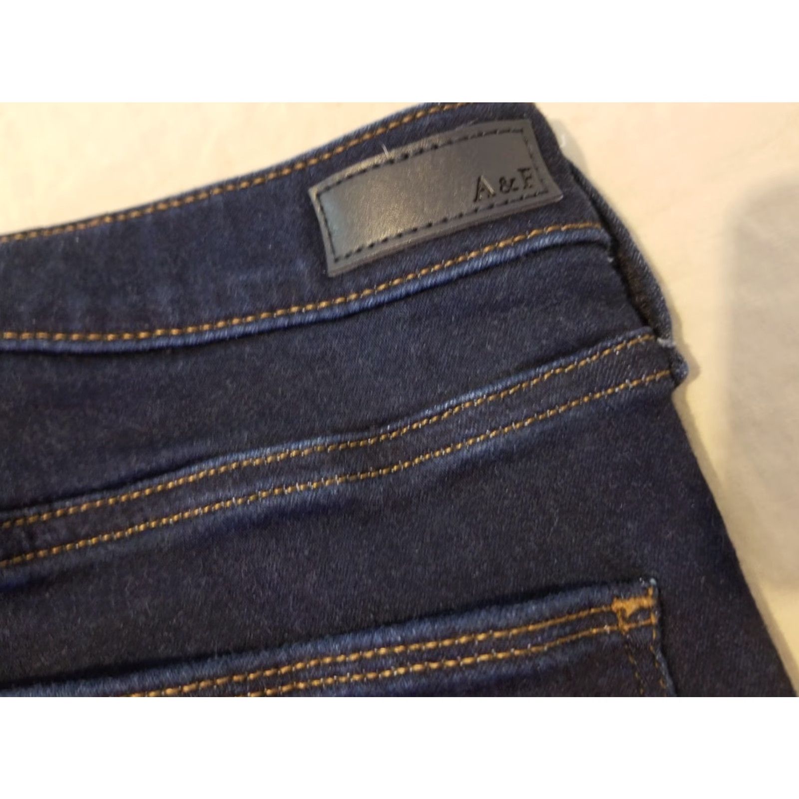 Abercrombie & Fitch Womens Abercrombie & Fitch Jeans Skinny 12 Denim Blue 5-Pocket Zip High Rise Cotton Pant Size 34" / US 12 / IT 48 - 2 Thumbnail
