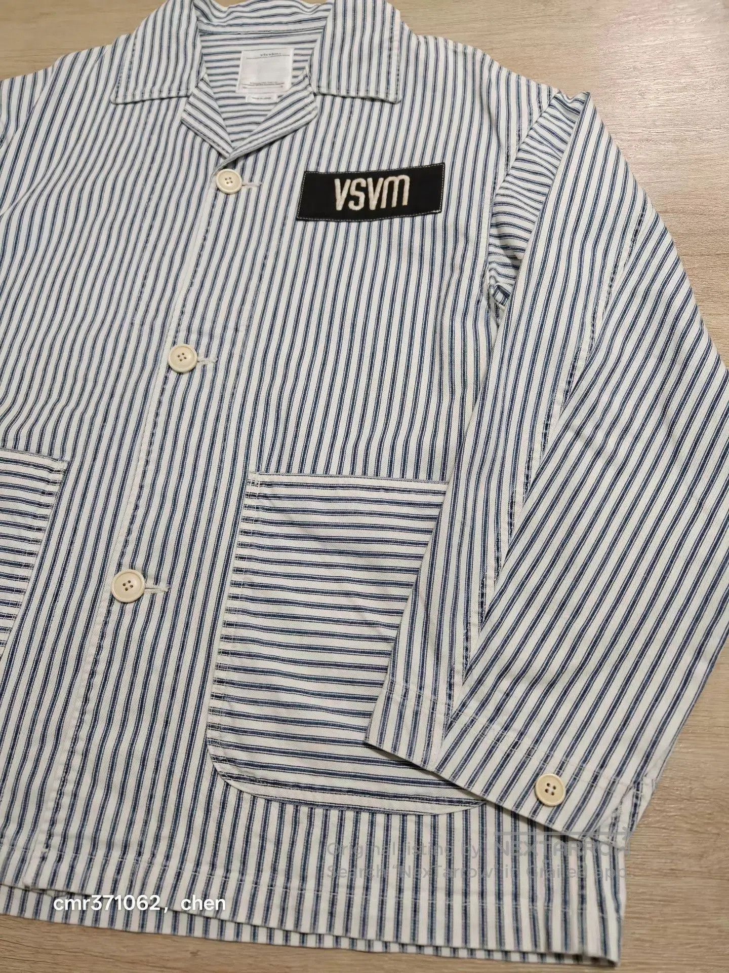Visvim Blue Striped Button-Up Shirt Size M. Size US M / EU 48-50 / 2 - 3 Thumbnail