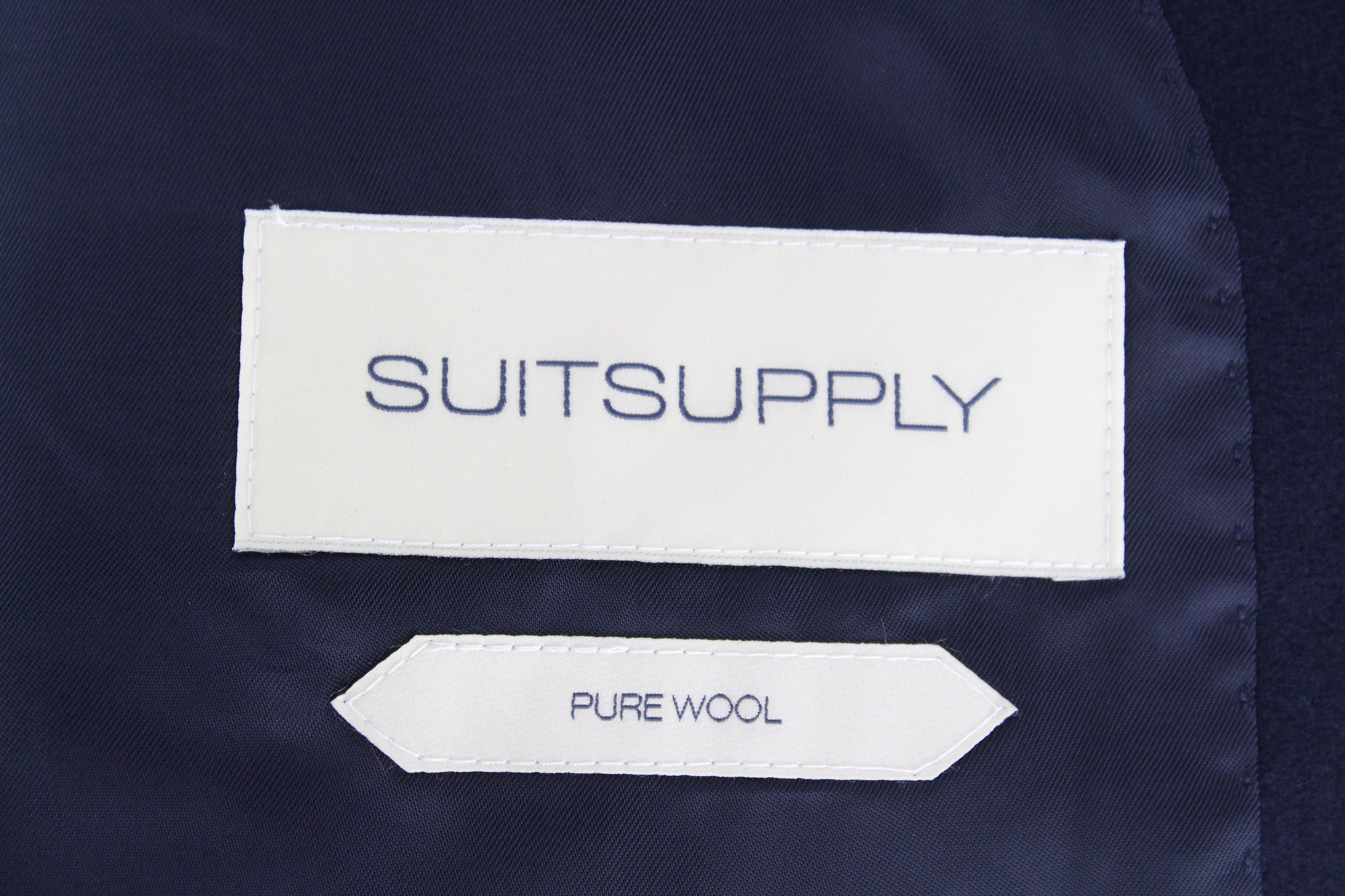 Suitsupply VICENZA UK44S Navy Wool Flannel Coat 66698 Size US L / EU 52-54 / 3 - 5 Thumbnail