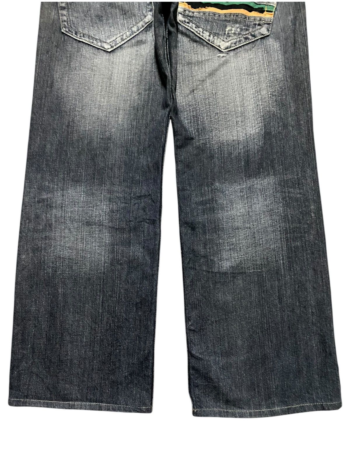 Kapital Rare Authentic Root Three Style Baggy Jeans Buckle Back Size US 33 - 6 Thumbnail