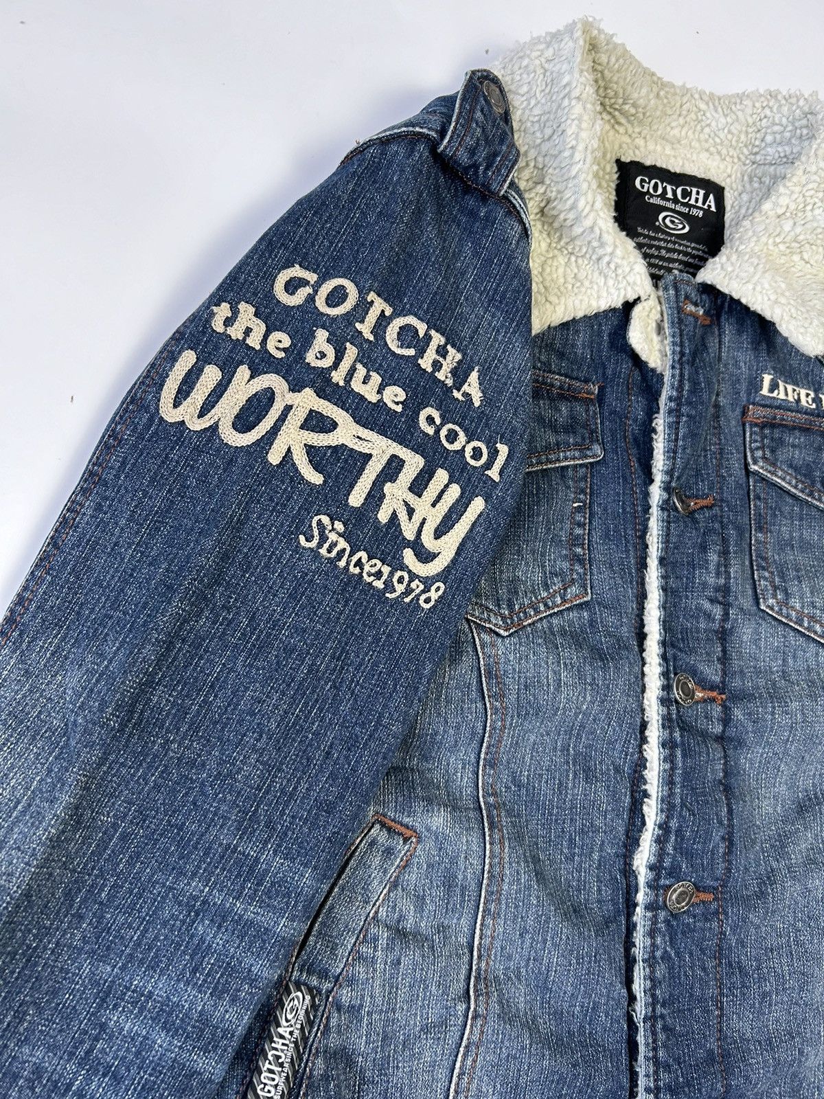 Gotcha GOTCHA DENIM JACKET WITH DETACHABLE SLEEVE Size US L / EU 52-54 / 3 - 3 Thumbnail
