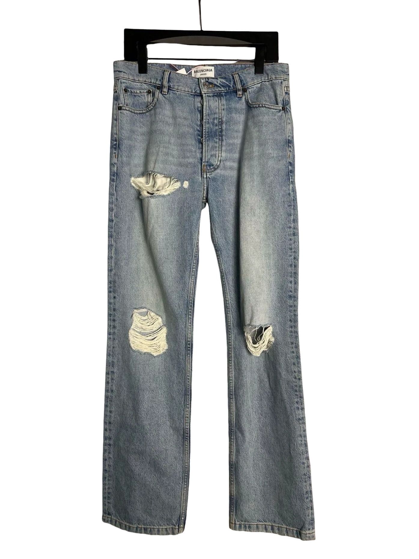 Balenciaga Balenciaga Destroyed Water Washed Denim 28 Size US 28 / EU 44 - 1 Thumbnail