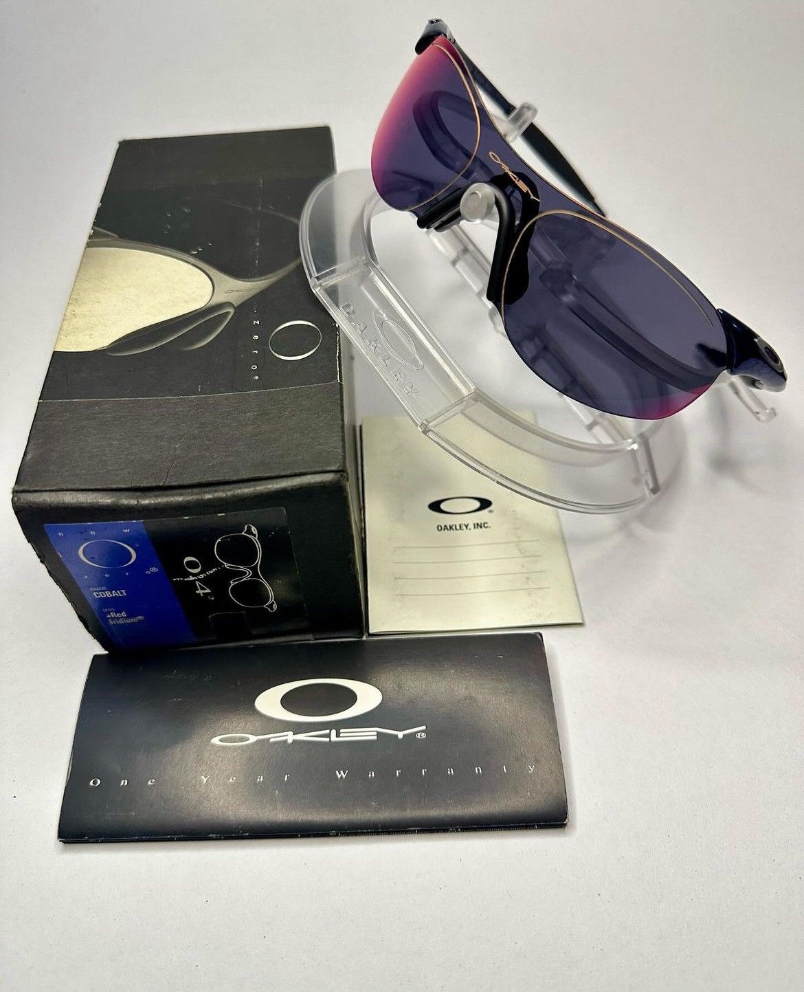 image of Oakley New Zero 0.4 Squared (1999) Sunglasses in Black, Men's