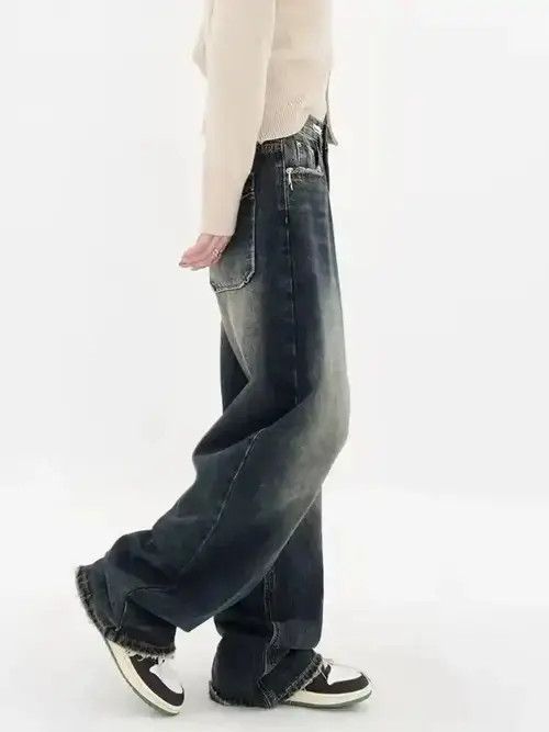 Japanese Brand × Vintage Women's Harajuku Style Loose Wide Leg Jeans Size 28" / US 6 / IT 42 - 2 Thumbnail