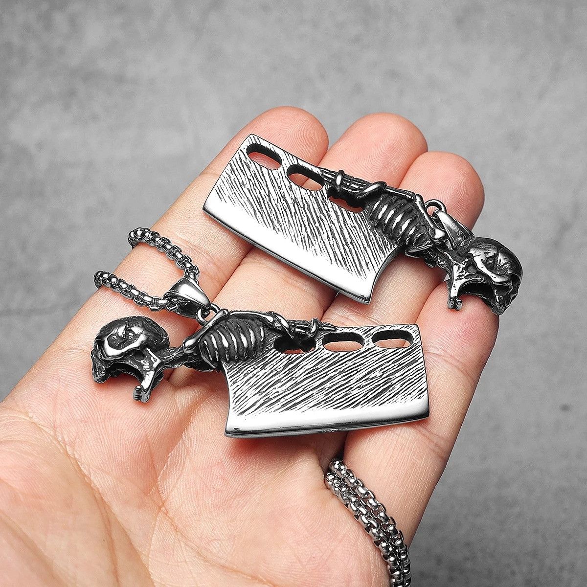 Other Skull Knife Pendant Accessories Necklace Gifts For Him Size ONE SIZE - 2 Thumbnail