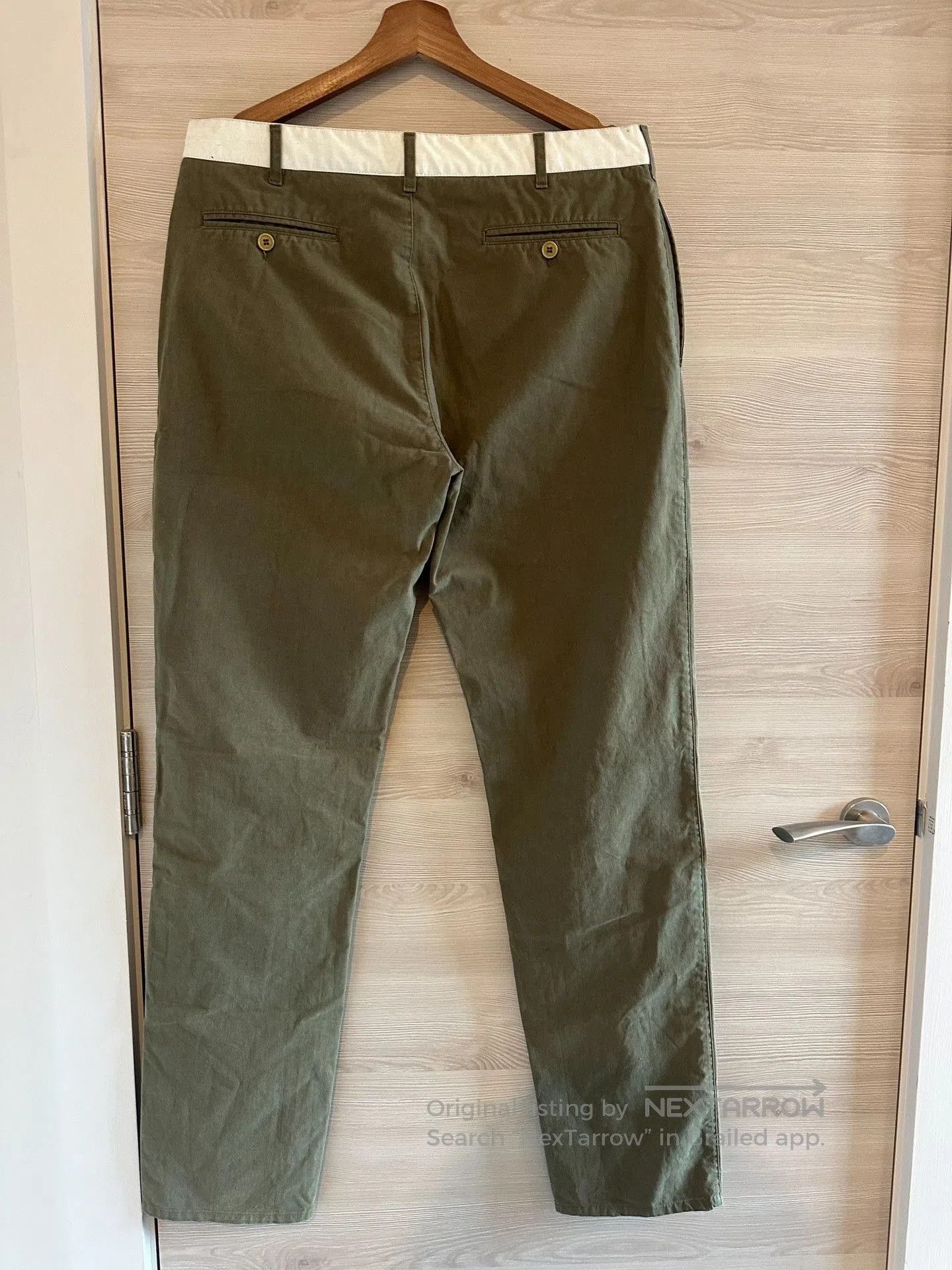 Helmut Lang Helmut Lang 97ss Army Green Cotton Pants. Size US 35 - 4 Thumbnail
