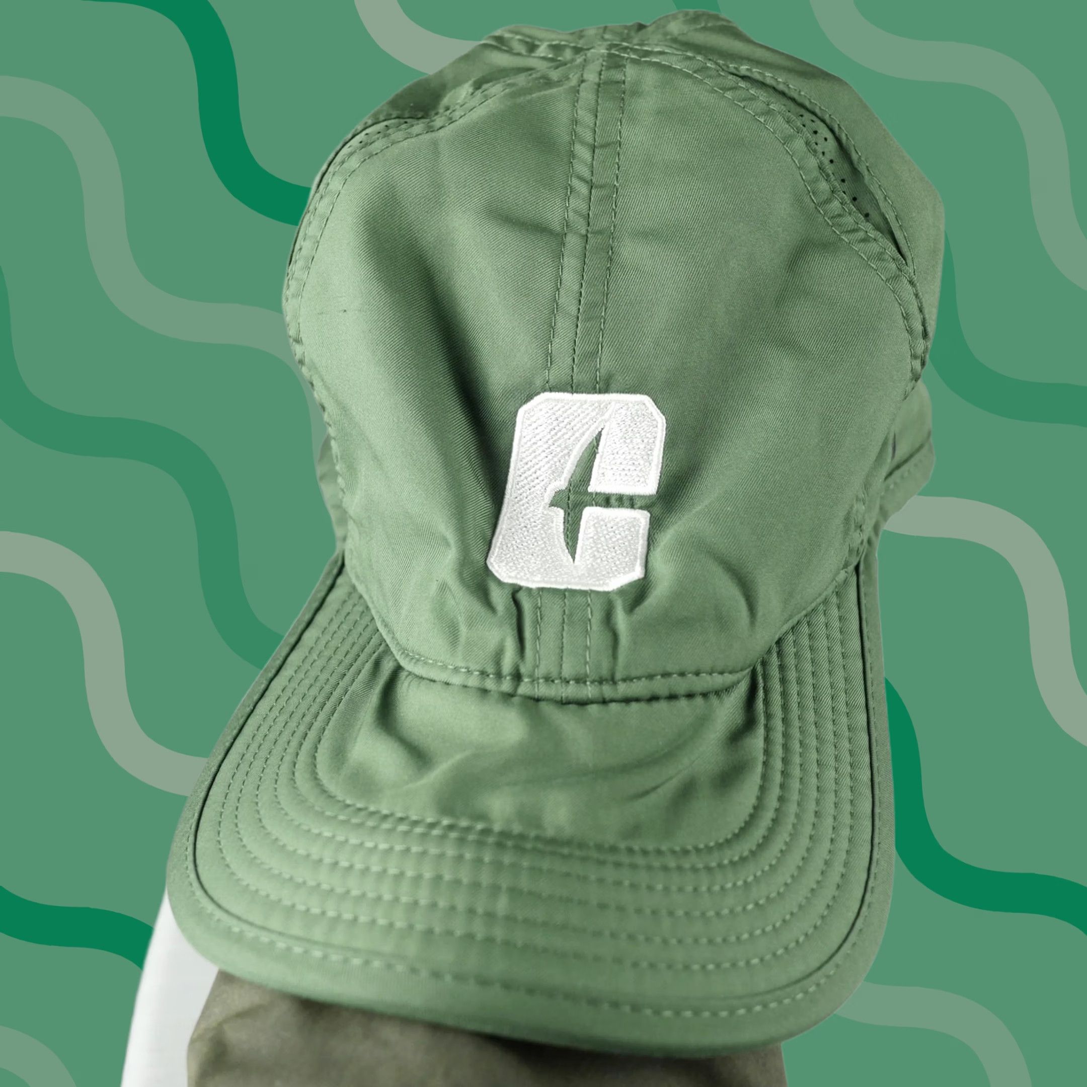 Nike Nike Featherlight Hat Cap Strap Back Mens One Size Green C Logo Dri-FIT Running Size ONE SIZE - 1 Thumbnail