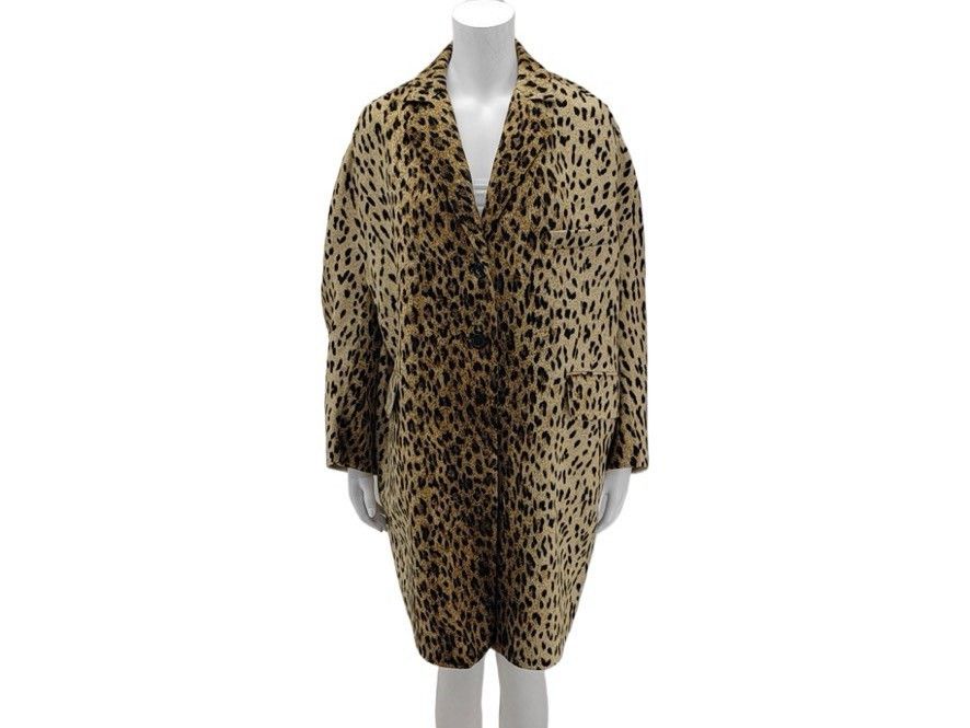 Valentino Valentino Leopard Print Wool Coat Size S / US 4 / IT 40 - 1 Thumbnail