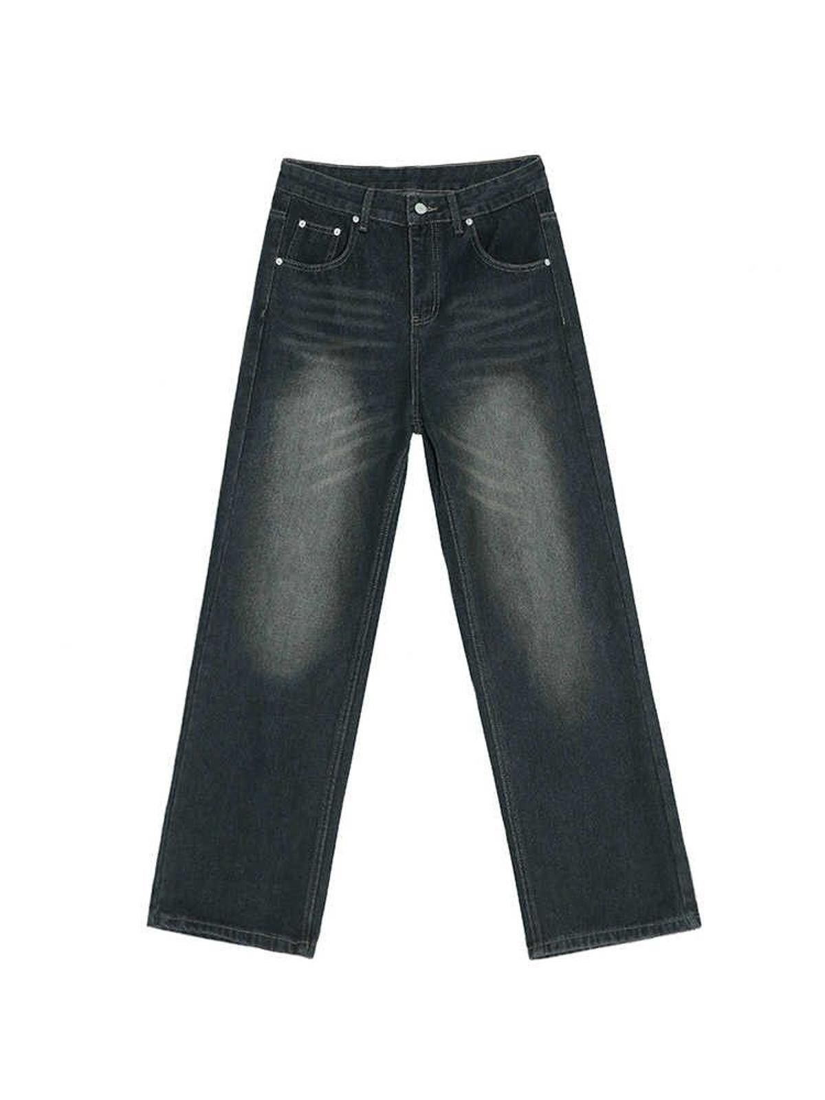 Jean Blue Washed Wide Leg Denim Jeans Size US 32 / EU 48 - 5 Thumbnail