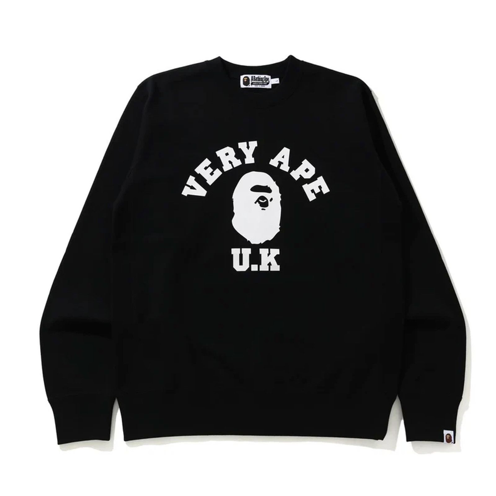 Bape Bape Very Ape UK Black College Crewneck Sweater Size Medium Size US M / EU 48-50 / 2 - 1 Thumbnail
