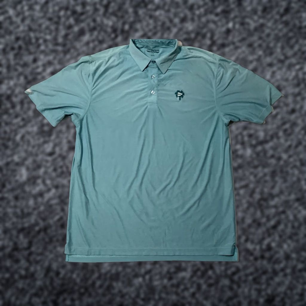 Vintage Straight Down Polo Shirt Mens Large Blue Heathered Short Sleeve Golf BCC Size US L / EU 52-54 / 3 - 1 Thumbnail