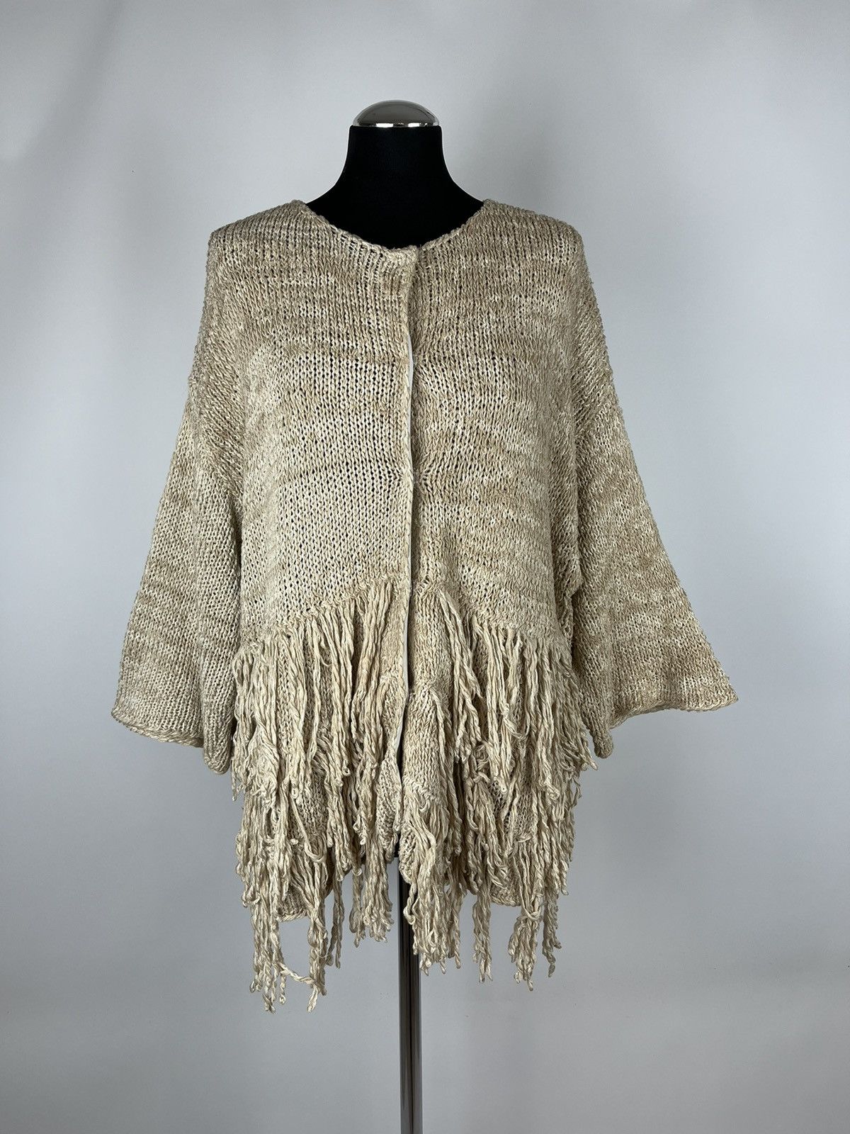 Designer × Fabiana Filippi Fabiana Filippi Oversize Cardigan Fringe Trim Size M (0330) Size M / US 6-8 / IT 42-44 - 1 Thumbnail