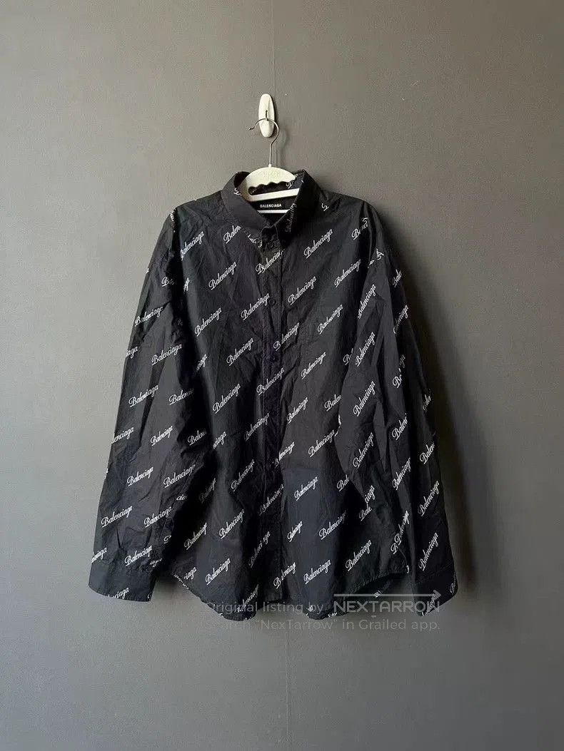 Balenciaga Balenciaga Logo Print Button Up Shirt. Size US XS / EU 42 / 0 - 1 Thumbnail