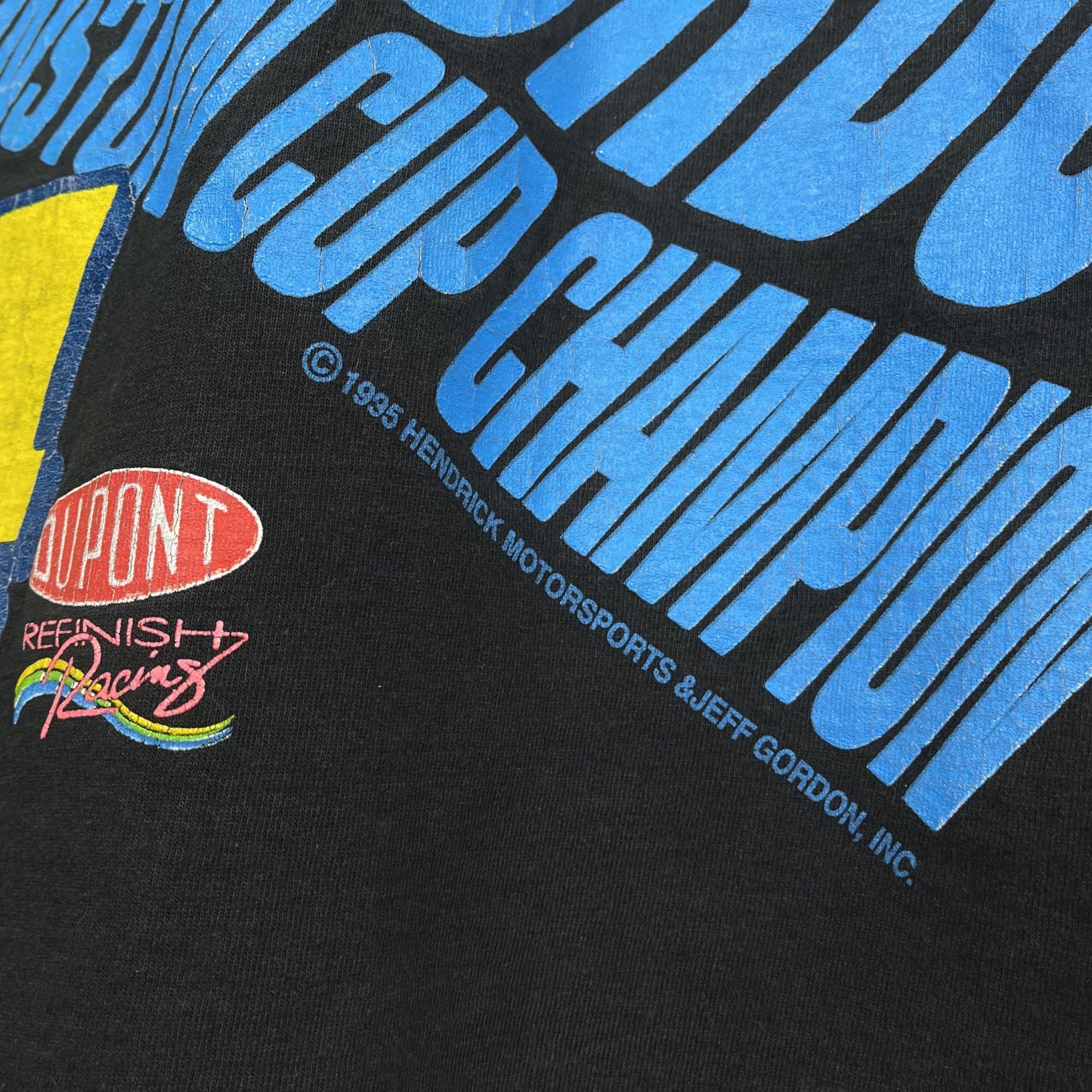 NASCAR Vintage NASCAR Jeff Gordon DuPont Racing T Shirt 1995 Size US L / EU 52-54 / 3 - 9 Thumbnail
