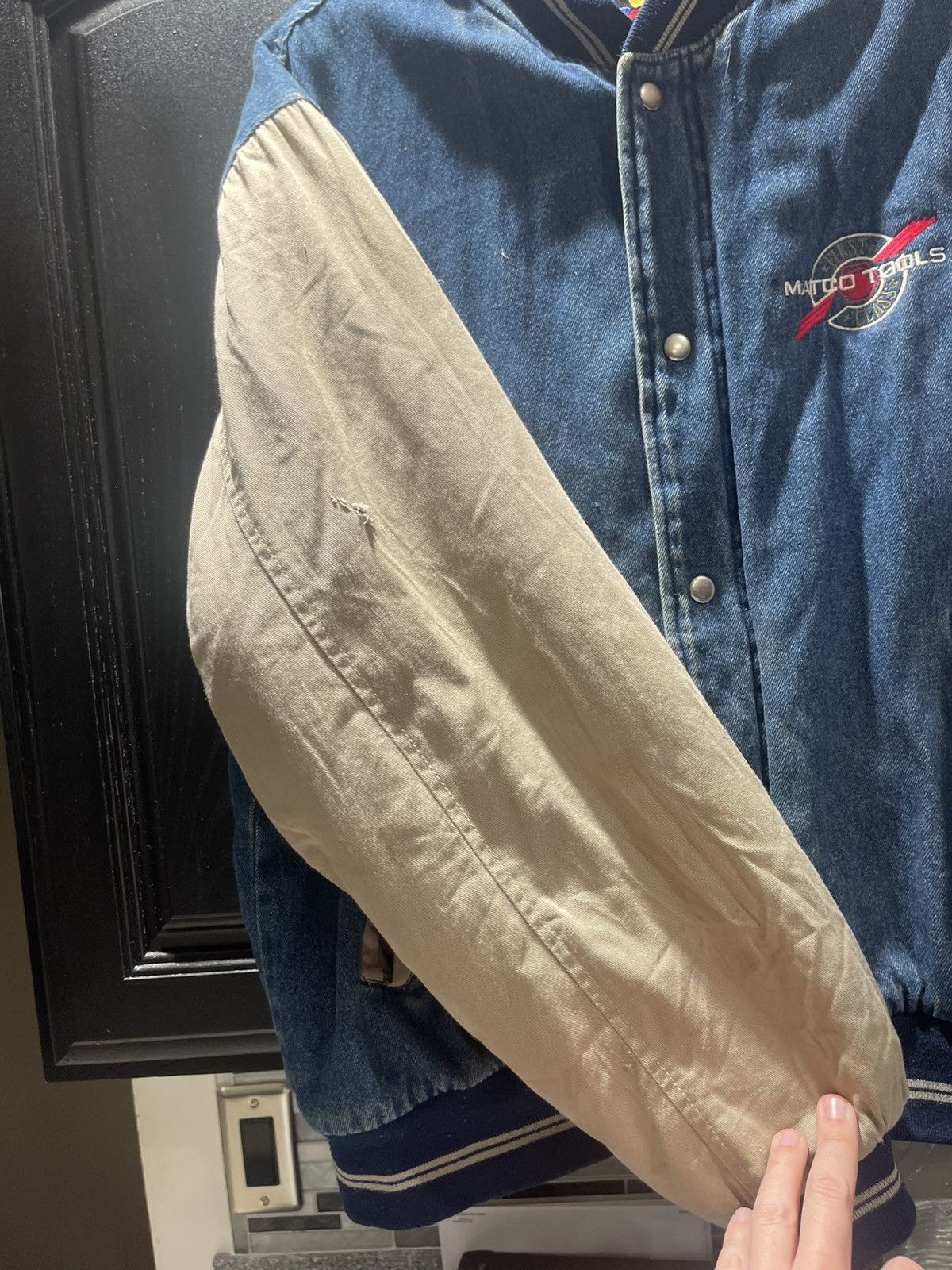 Vintage Vintage Matco Tools Denim Varsity Jacket L 90's Size US L / EU 52-54 / 3 - 7 Thumbnail