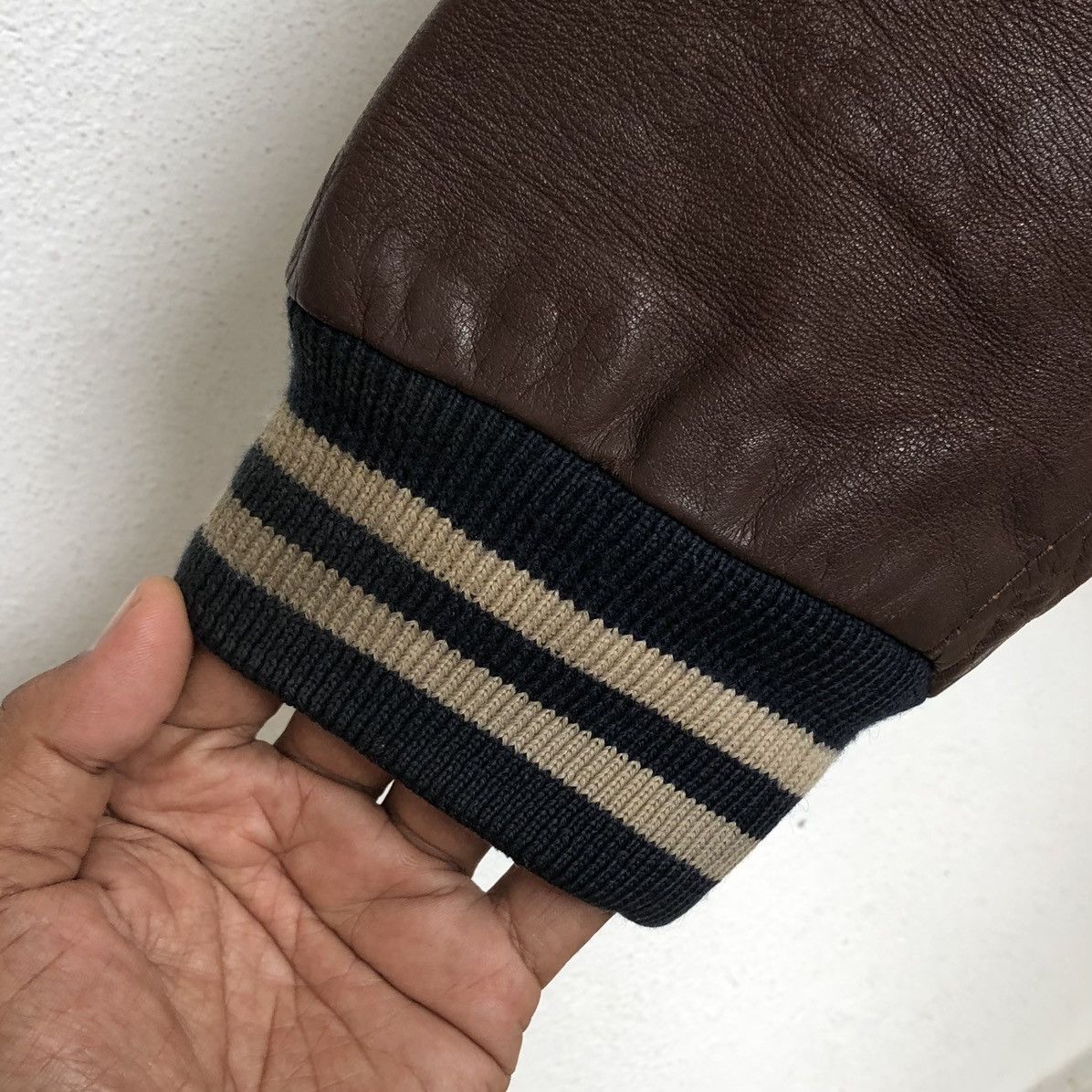 Japanese Brand Vintage C.U.F Staff Team Wool Leather Sleeve Varsity Jacket Size US M / EU 48-50 / 2 - 9 Thumbnail