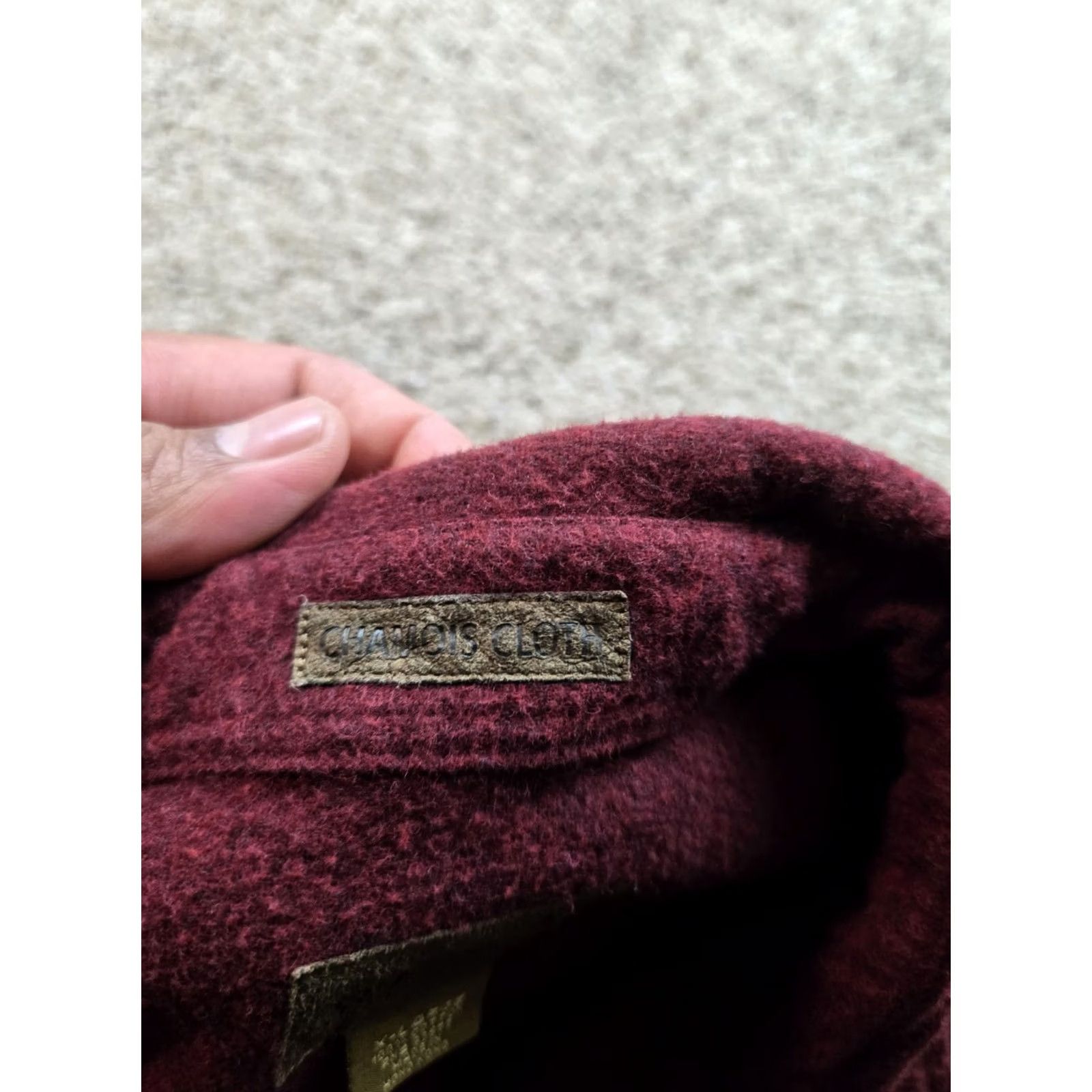 Vintage St Johns Bay Shirt Mens XL Burgundy Flannel Button-Up Long Sleeve Pocket Reg Size US XL / EU 56 / 4 - 5 Thumbnail
