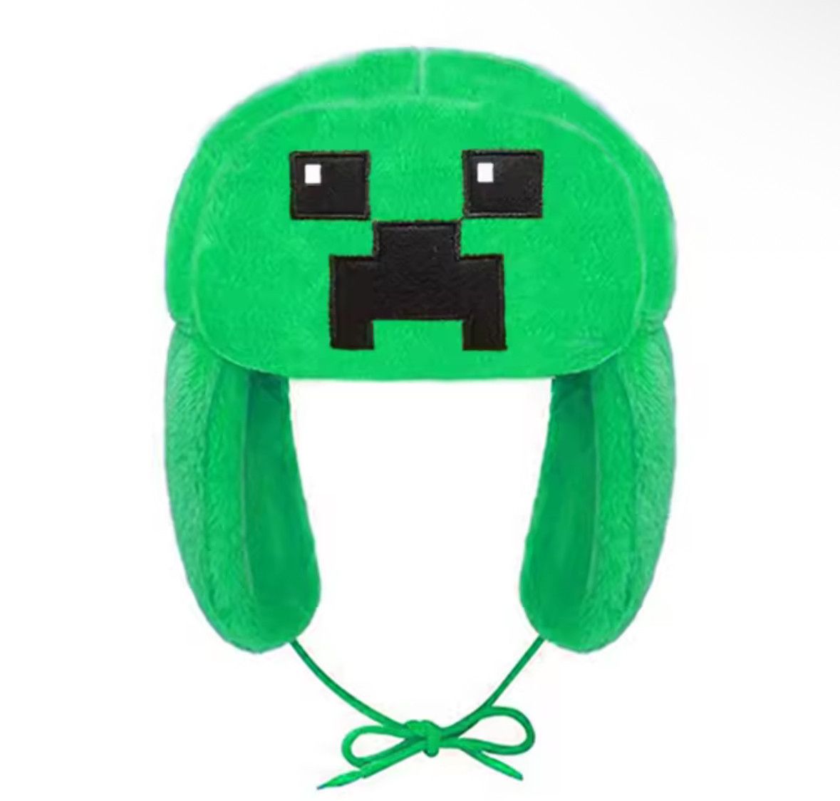 Japanese Brand Game Figure Minecraft Creeper Ushanka Autumn Winter Warm Hat Size ONE SIZE - 1 Thumbnail