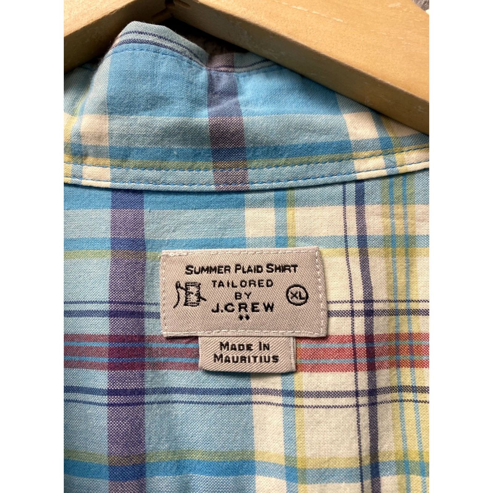 J.Crew J.CREW Button-Up Shirt Men XL Turquoise Plaid Cotton Spandex Slim Pocket Button-Down Crew Size US XL / EU 56 / 4 - 6 Thumbnail