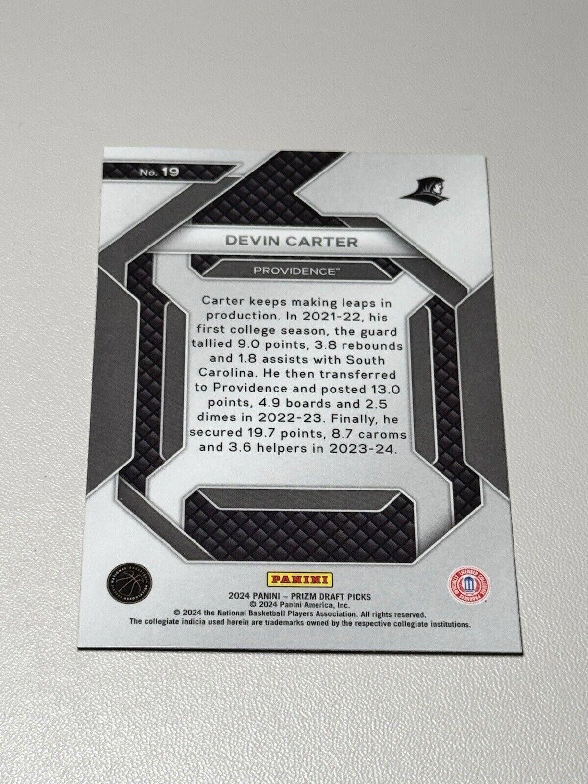 Other 2024 Panini Draft Picks #19 Devin Carter New Recruits Provid Size ONE SIZE - 2 Thumbnail
