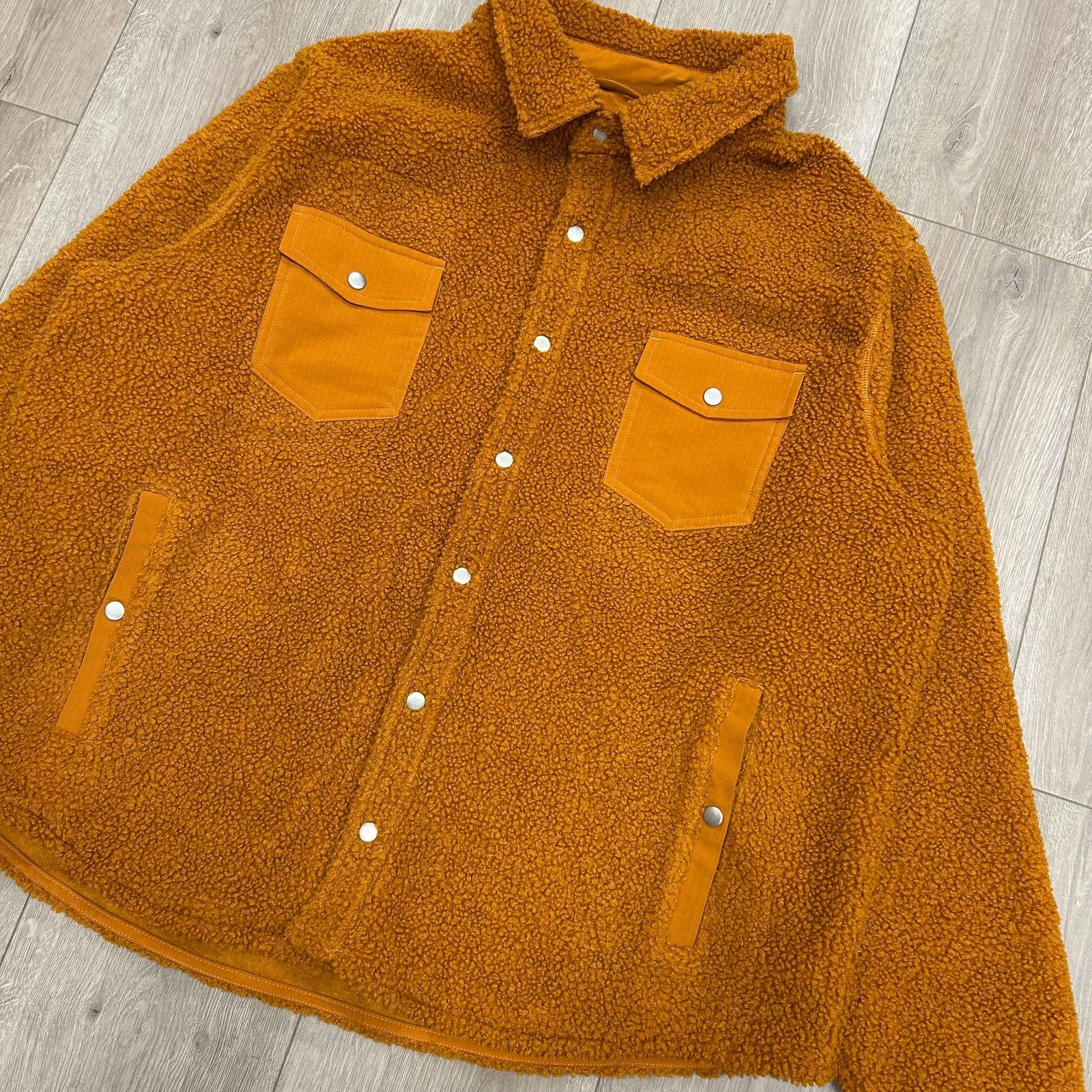 Supreme Goodfellow & Co Sherpa Orange Fleece Shirt Button Up XXL 2XL Size US XXL / EU 58 / 5 - 2 Thumbnail