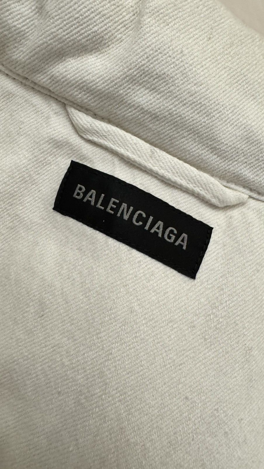 Balenciaga Balenciaga “Dirty Cream” Padded Denim Jacket Size US S / EU 44-46 / 1 - 11 Thumbnail