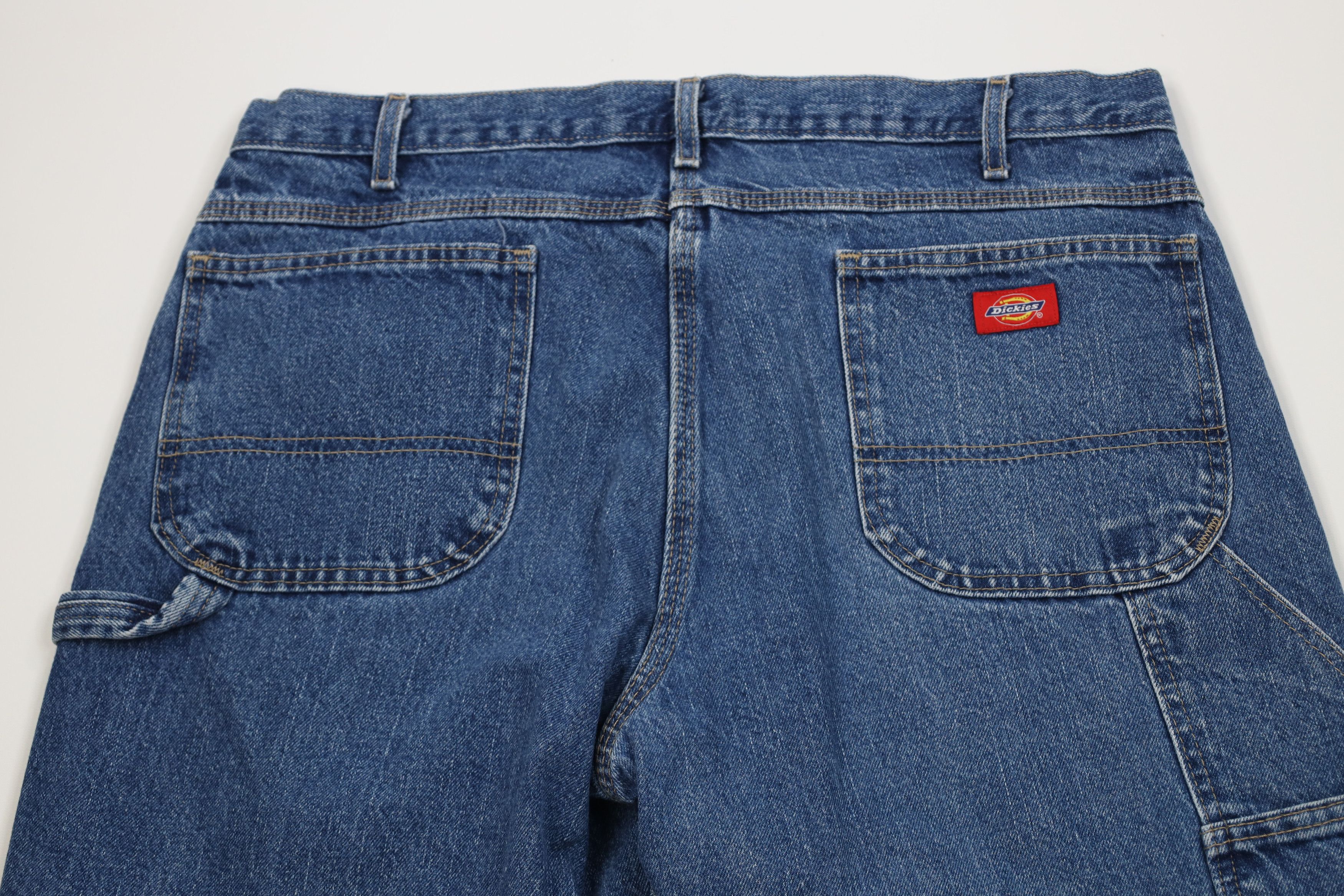Dickies Vintage Y2K Dickies Wide Leg Dungaree Denim Jeans Blue Size US 38 / EU 54 - 9 Thumbnail