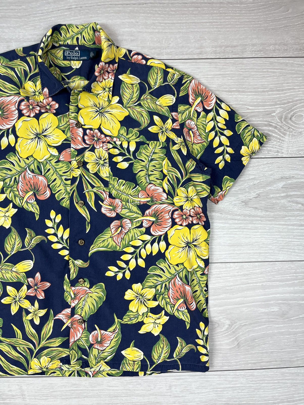 Polo Ralph Lauren Polo Ralph Lauren Vintage Hawaiian Floral Print Button Shirt Size US L / EU 52-54 / 3 - 2 Thumbnail