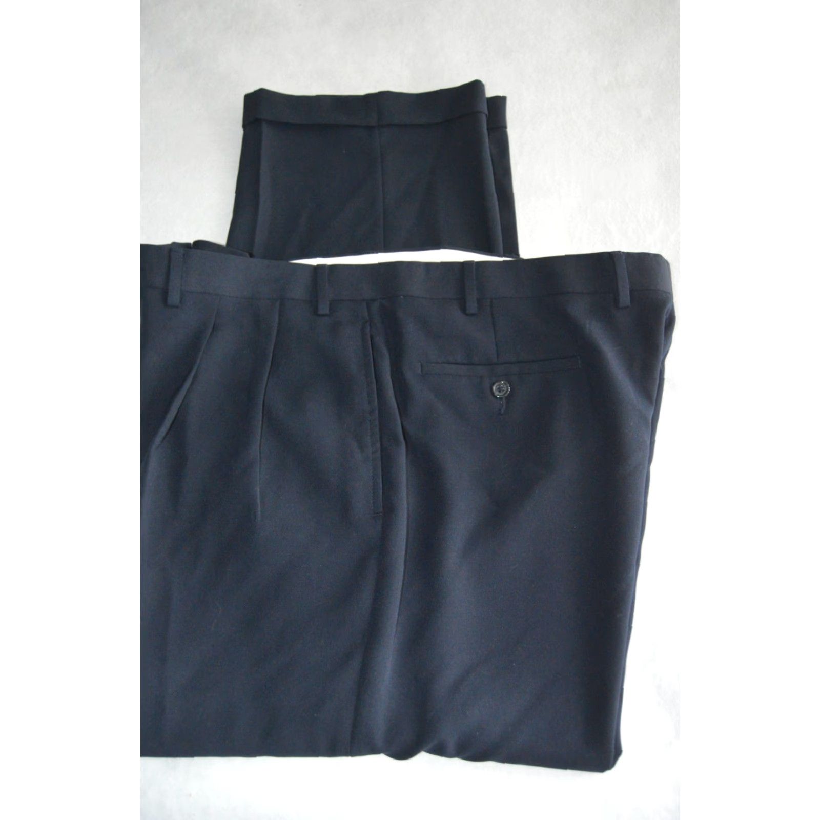 Ralph Lauren Ralph Lauren Pants Mens 40 Blue Dress Pleated Cuffed Regular Straight Poly Size US 40 / EU 56 - 3 Thumbnail