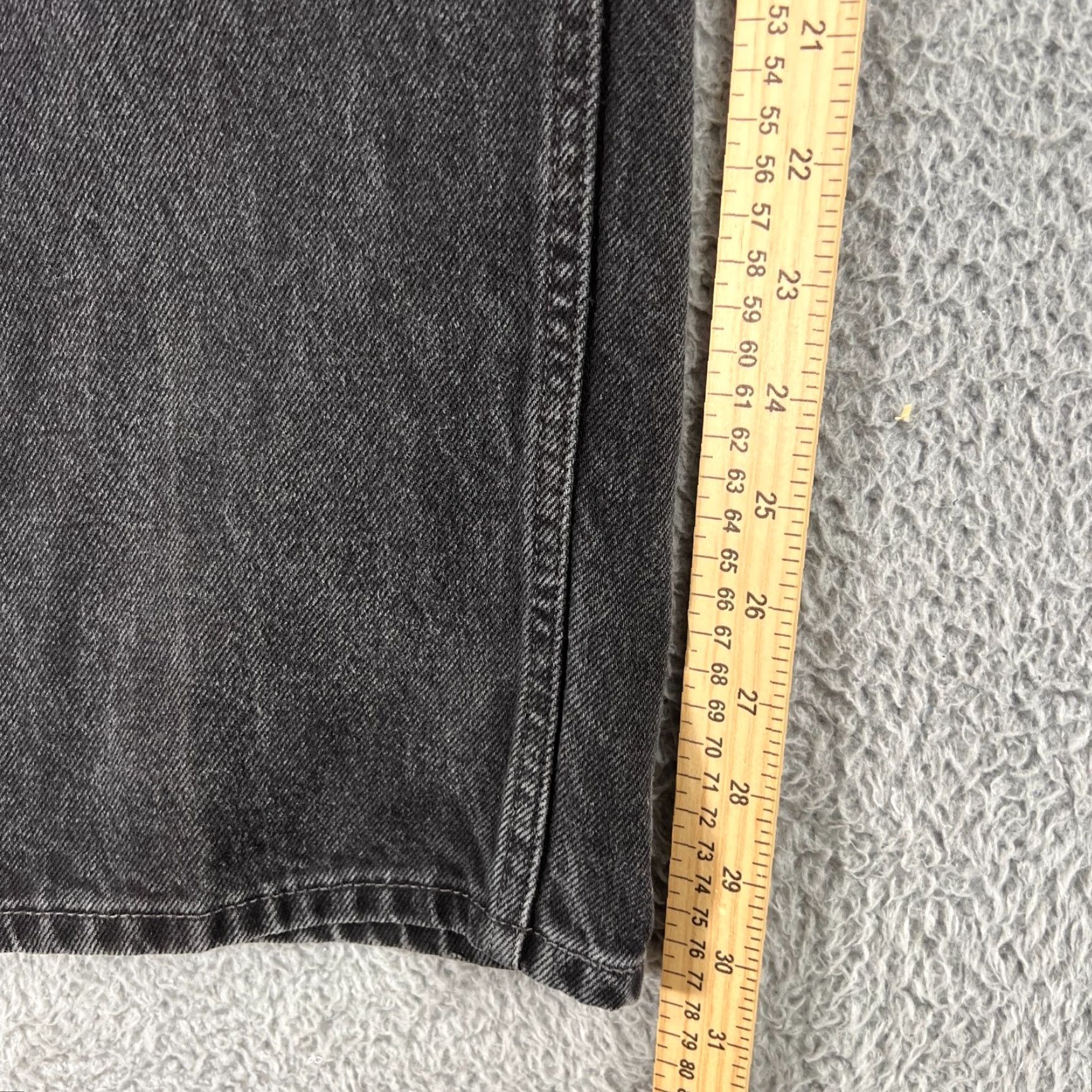 Levi's Levis 505 Jeans Regular Straight Leg Denim Black 34x30 Mens Vintage 32x30 Tag34x30 Cotton Denim Logo 5-Pocket Jeans Men Size US 34 / EU 50 - 3 Thumbnail