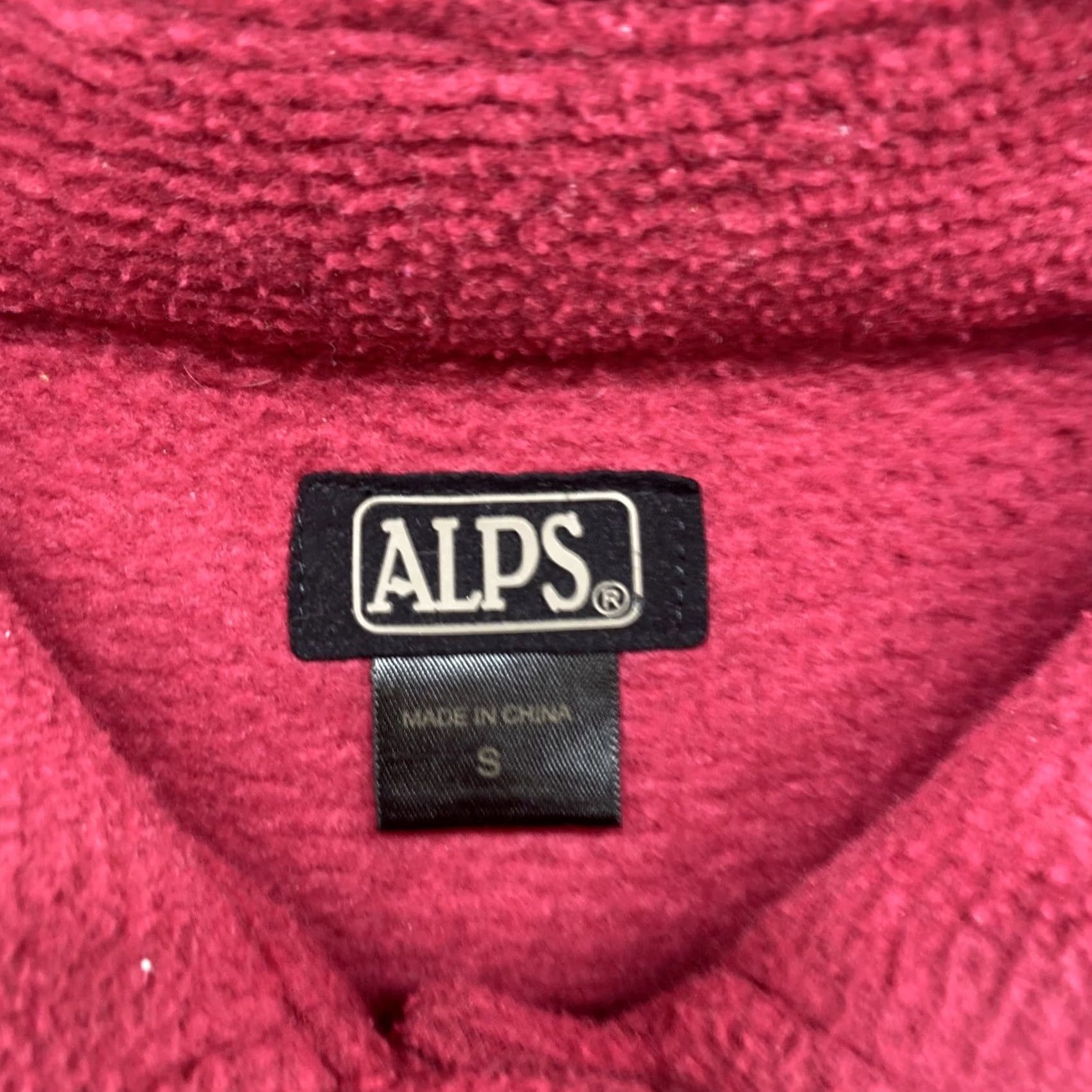 Vintage VINTAGE Alps Jacket Women’s Red Fleece Button Up Size S Fall Winter 90s Outdoor Casual Pockets Collared Size S / US 4 / IT 40 - 4 Thumbnail