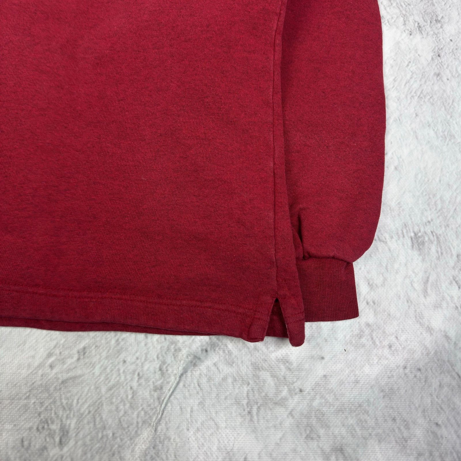 Nike Nike Men's Red Cotton Fleece Lined Quarter Zip Sweatshirt S Size US S / EU 44-46 / 1 - 7 Thumbnail