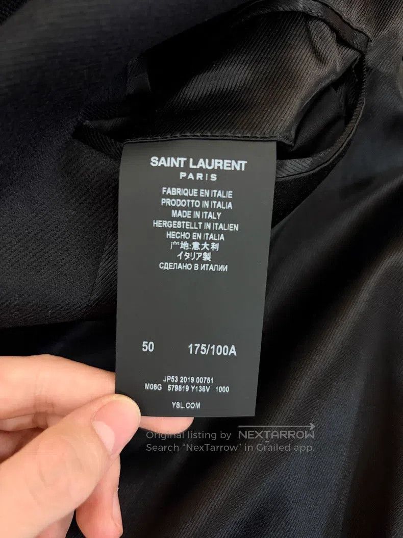 Saint Laurent Paris Saint Laurent Paris Black Wool Coat Size US M / EU 48-50 / 2 - 4 Thumbnail