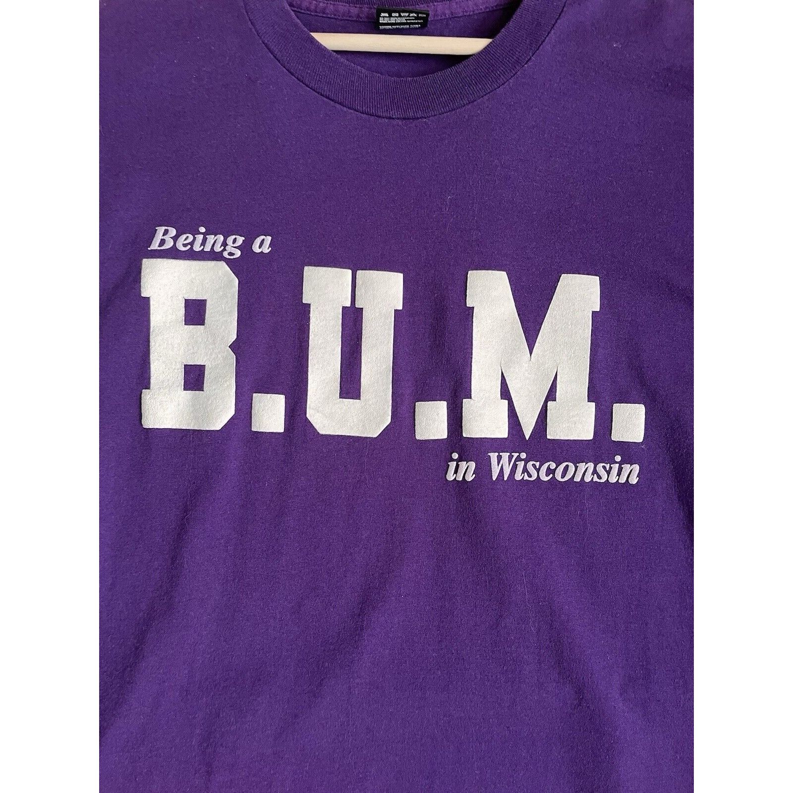 Vintage VINTAGE SCREEN STARS BUM IN WISCONSIN COLLEGE TEE XXL 90S Size US XXL / EU 58 / 5 - 3 Thumbnail