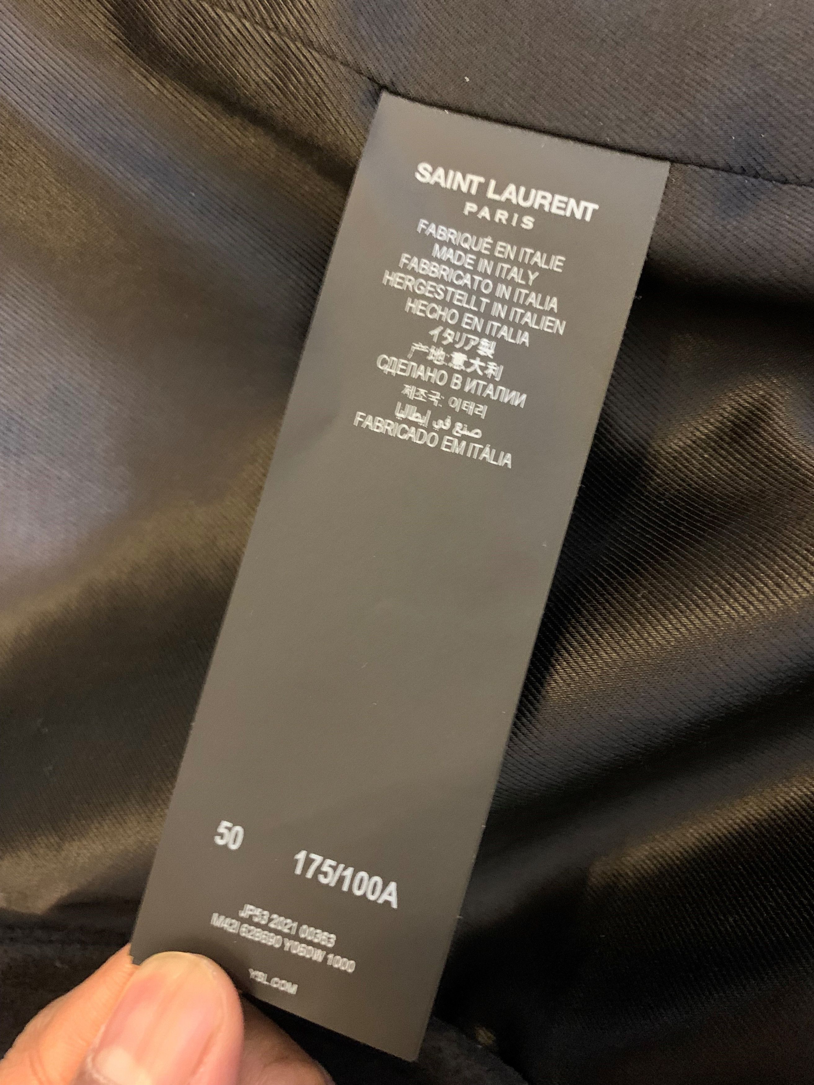 Saint Laurent Paris Double-Breasted Six-Button Wool Peacoat Size US M / EU 48-50 / 2 - 5 Thumbnail