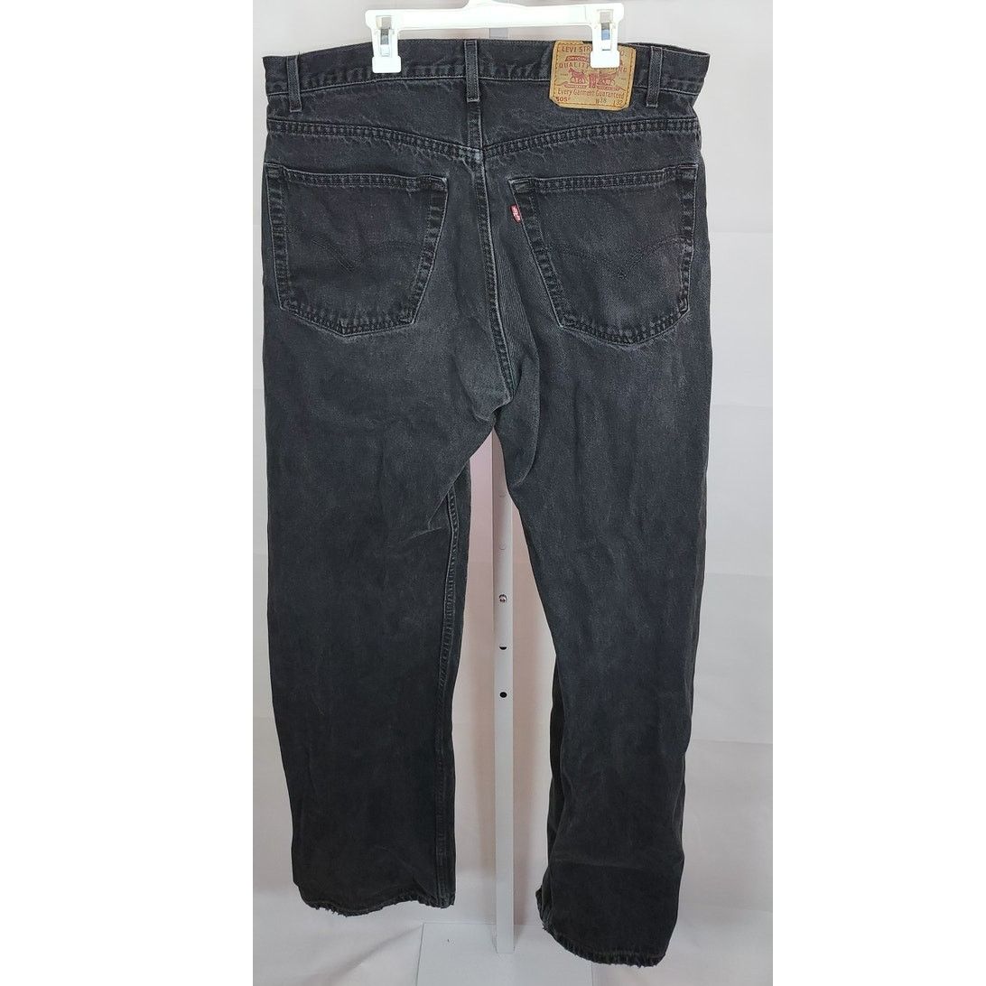 Levi's Levi's 505 Regular Fit Straight Fit Black Jeans Size 38x32 Size US 38 / EU 54 - 3 Thumbnail