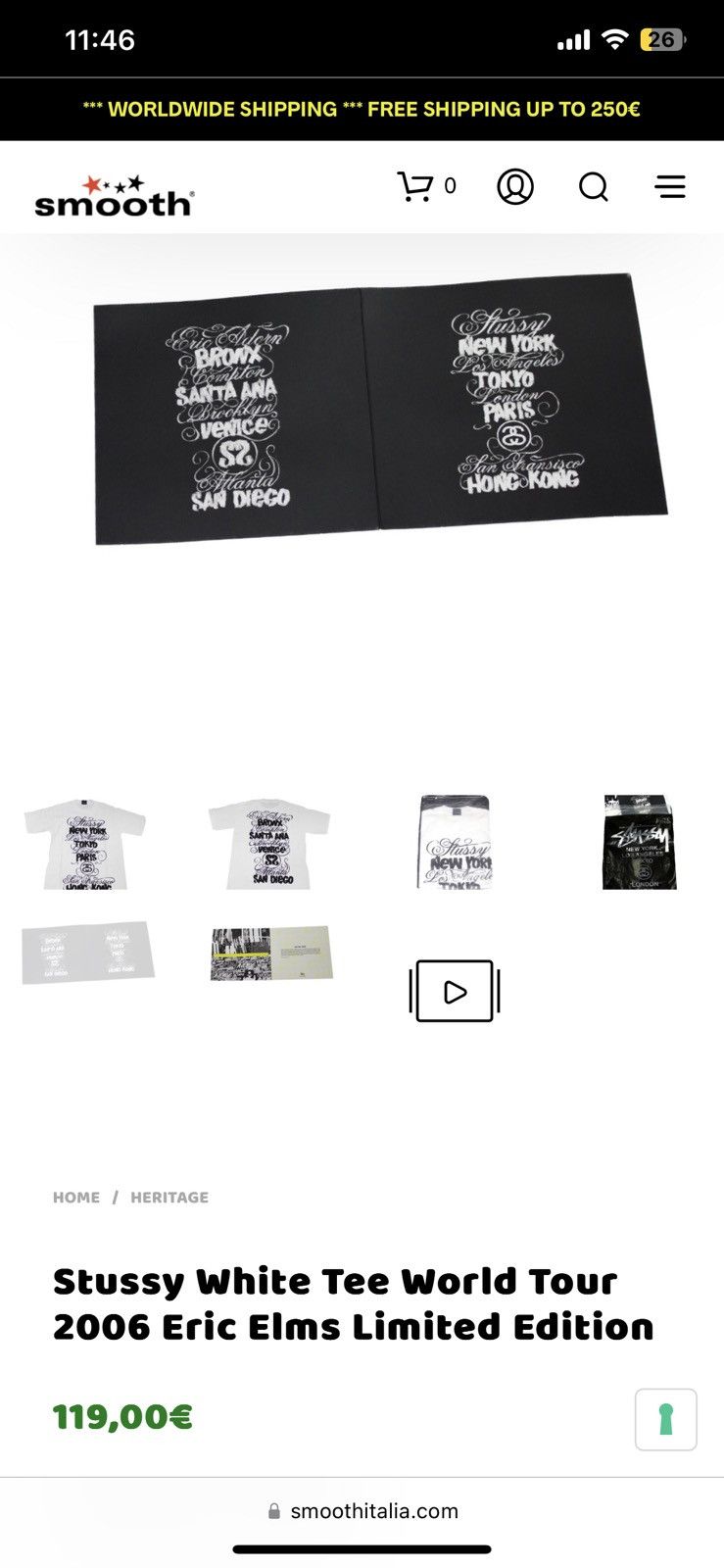 Stussy Vintage 2006 Distressed STUSSY x ERIC ELMS ADORN World Tour Size US XL / EU 56 / 4 - 3 Thumbnail