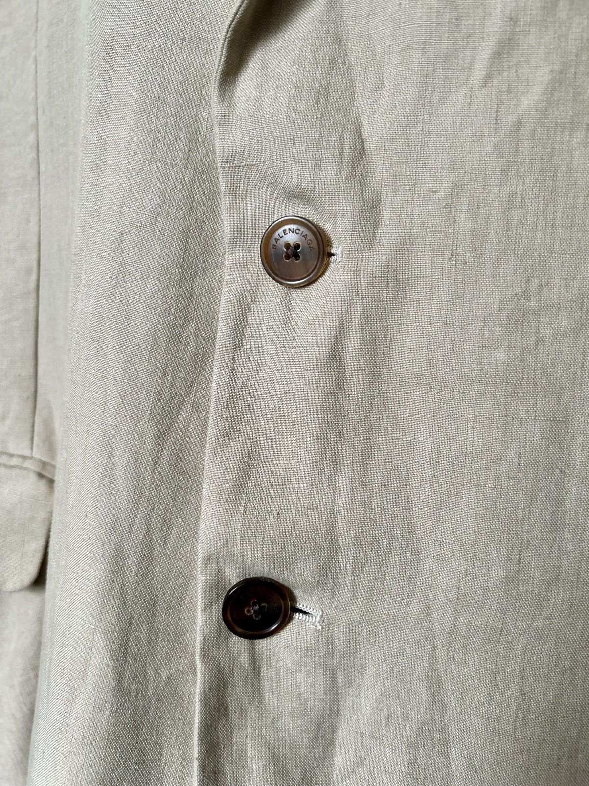 Balenciaga BALENCIAGA SS18 OVERSIZED WEIGHTED LINEN BLAZER JACKET 2018 Size US XS / EU 42 / 0 - 8 Thumbnail